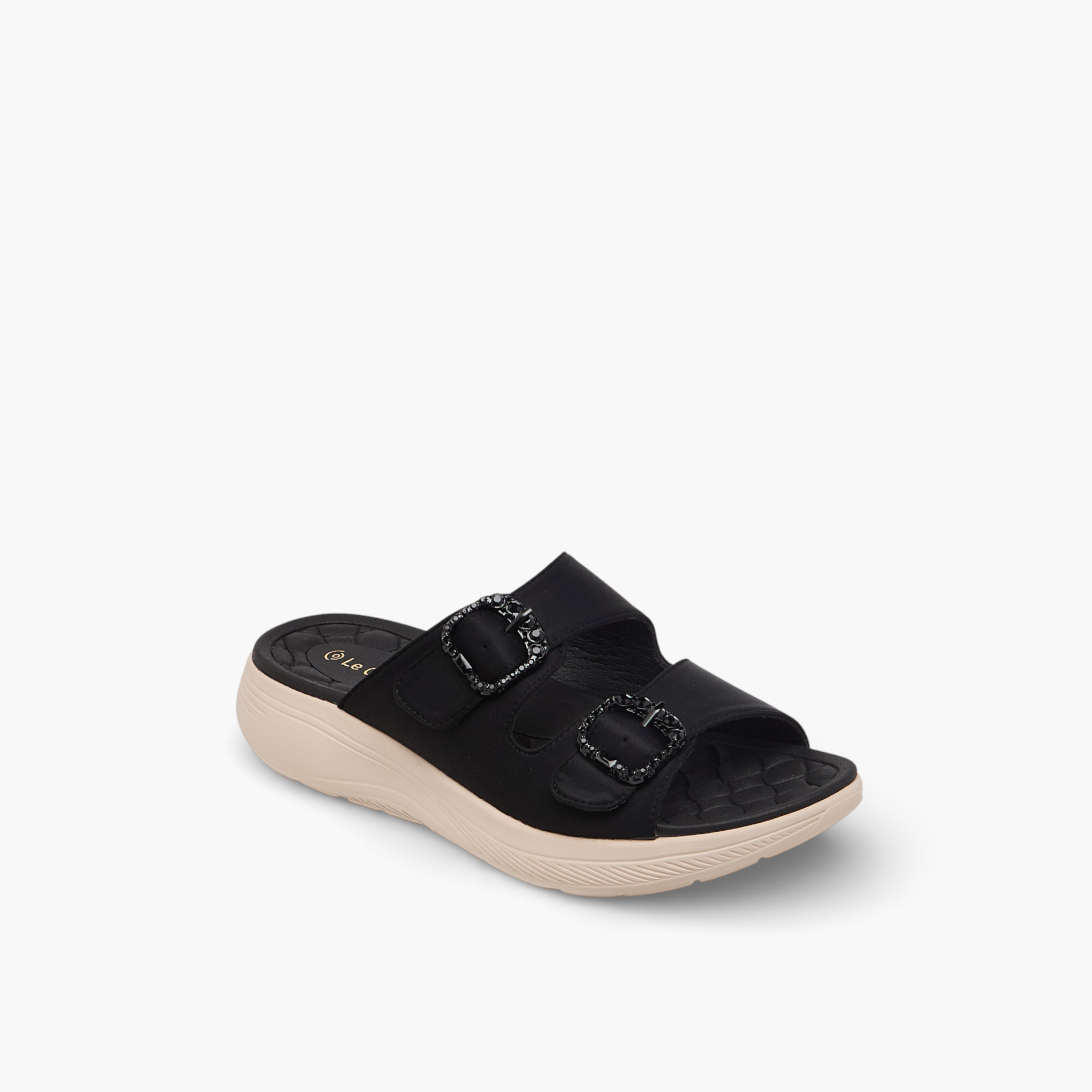 شبشب مريح مزين بإبزيم للنساء من لو كونفورت-women-shoes-sandals-heeled-image-5