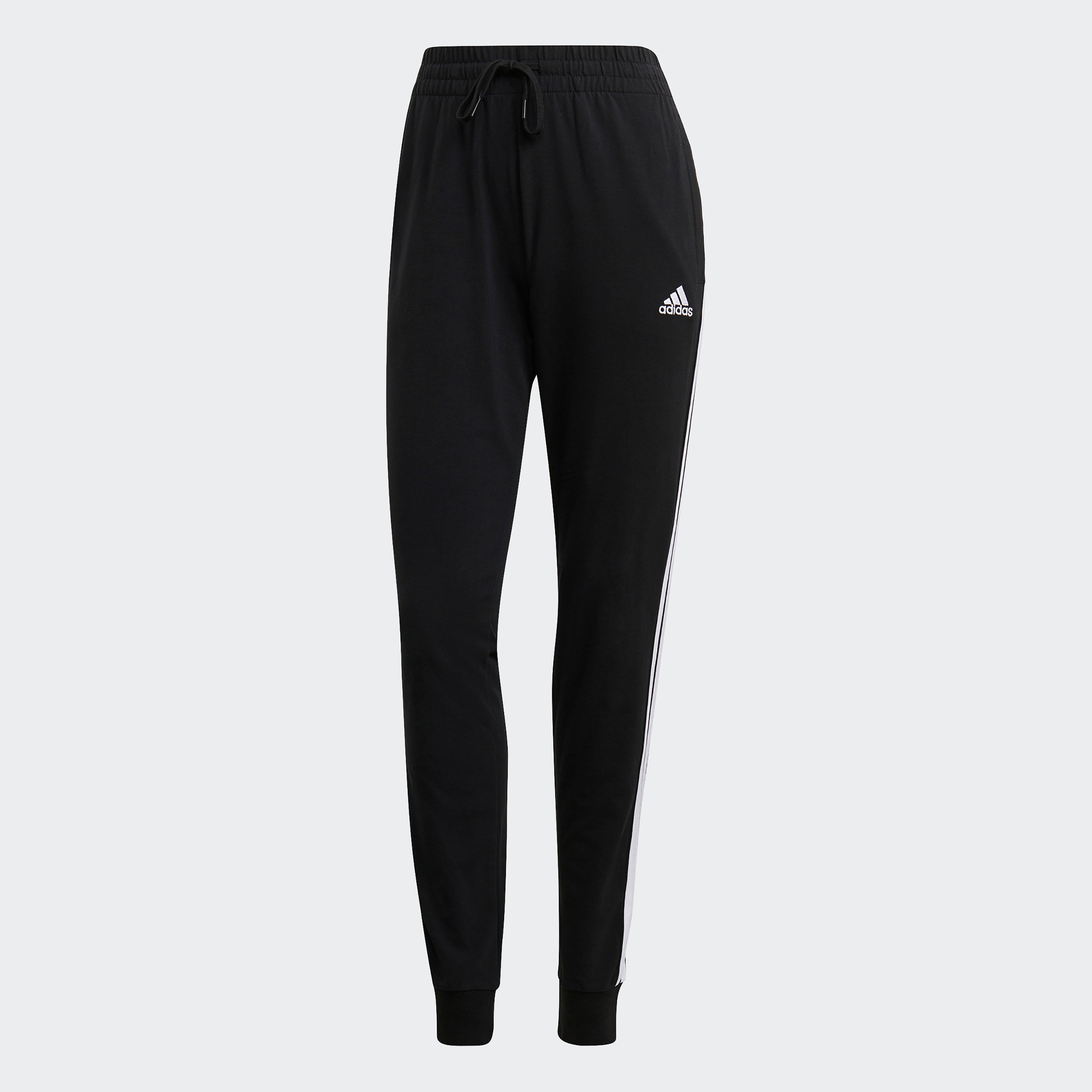 بنطلون رياضي إسنشيالز جيرسيه 3 خطوط  للنساء من اديداس| او اي-women-clothing-bottoms-joggers-image-1