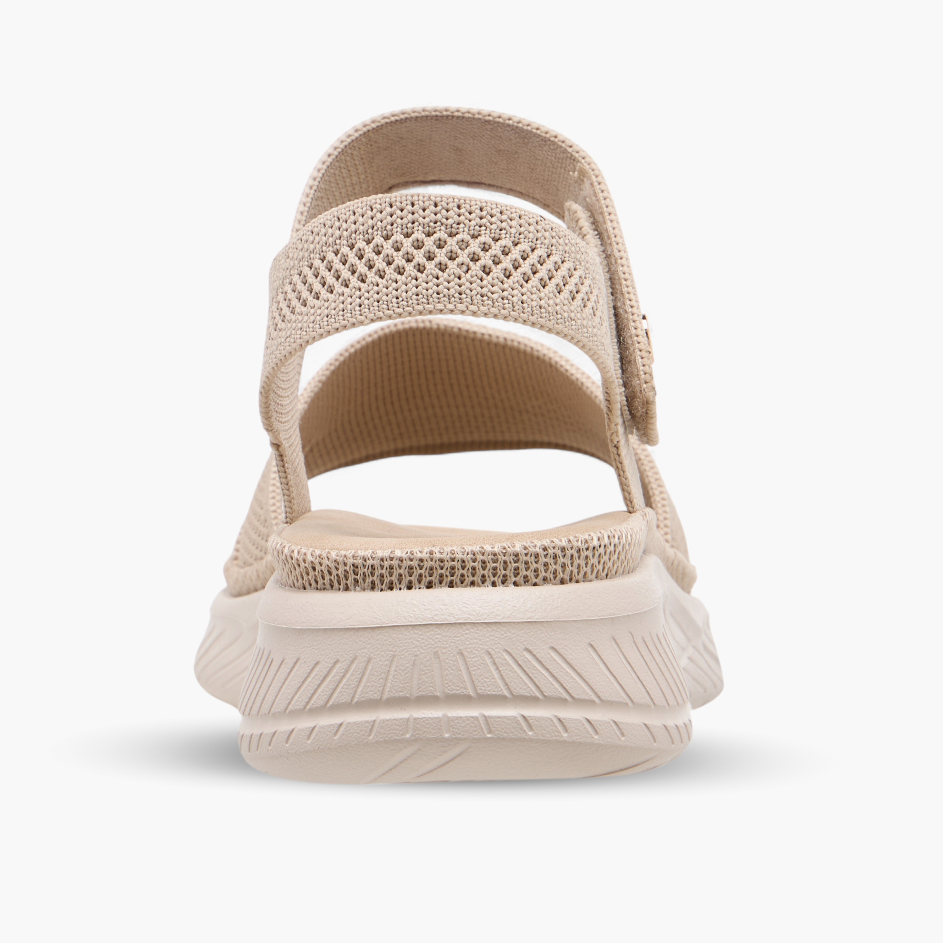 Le Confort Textured Open Toe Sandals with Hook and Loop Closure-women-shoes-sandals-heeled-image-4