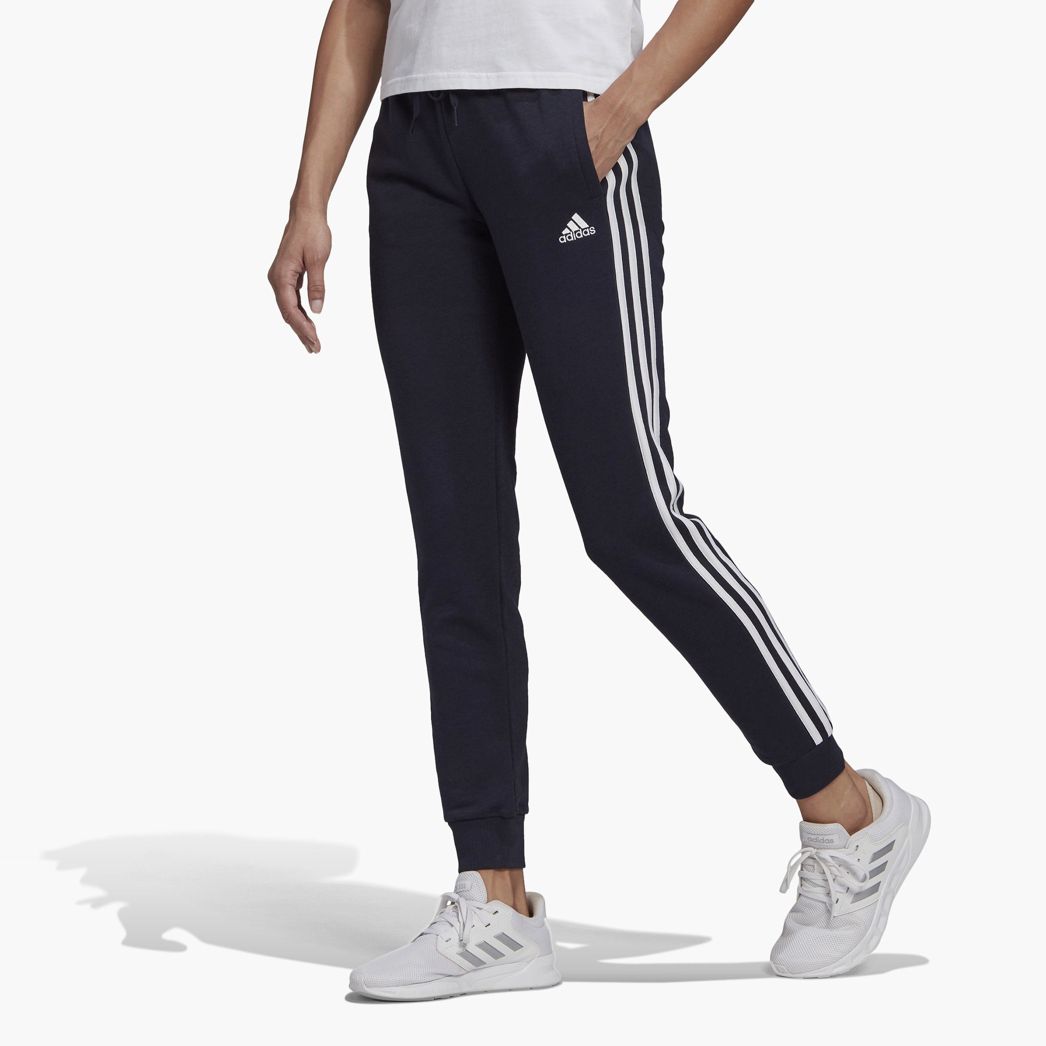 Adidas W 3S Ft C Pt Women 3 Stripe Pants-women-clothing-bottoms-joggers-image-1