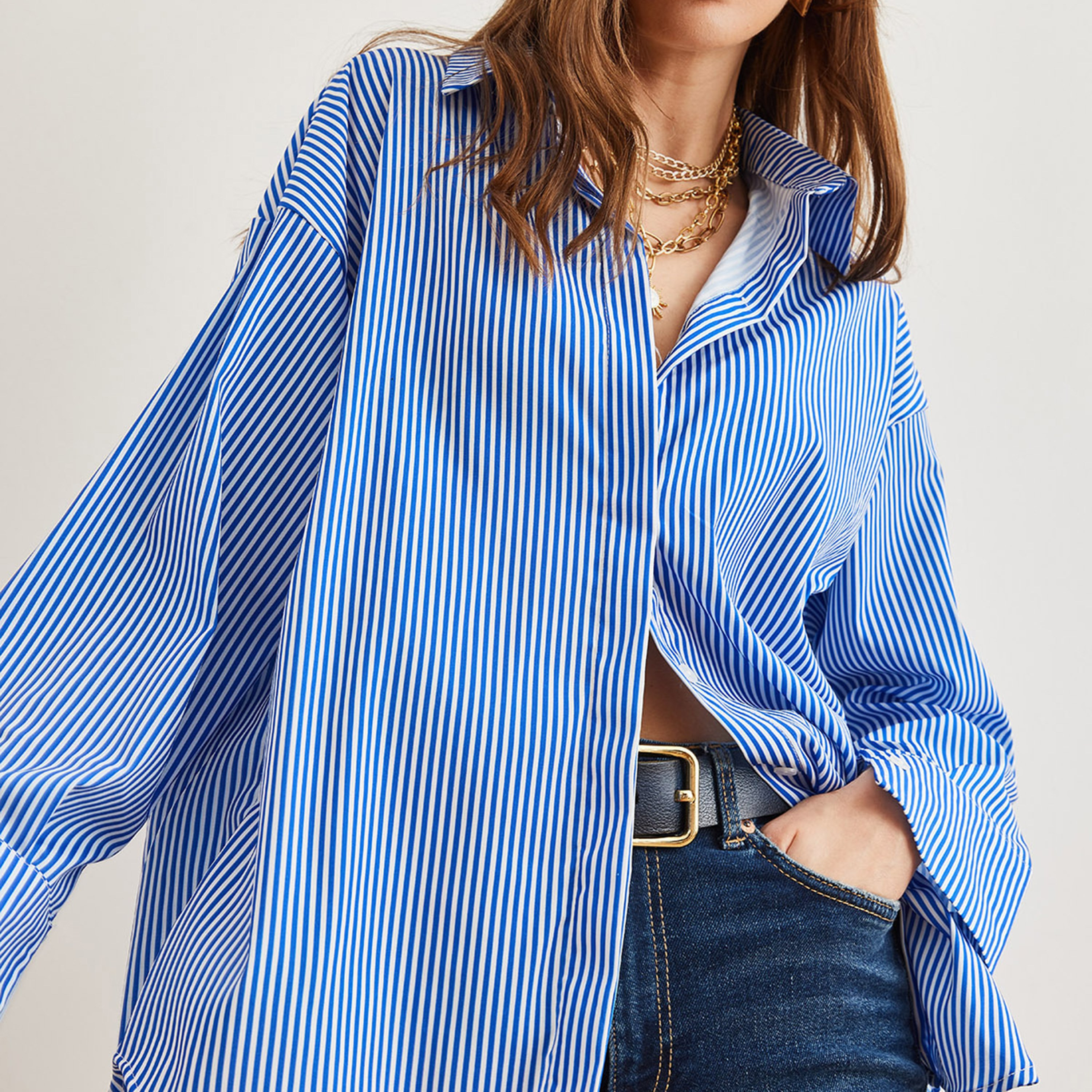 قميص نسائي مخطط، بأكمام منسدلة، أزرق من أولالوك-women-clothing-shirtsandblouses-shirts-image-8