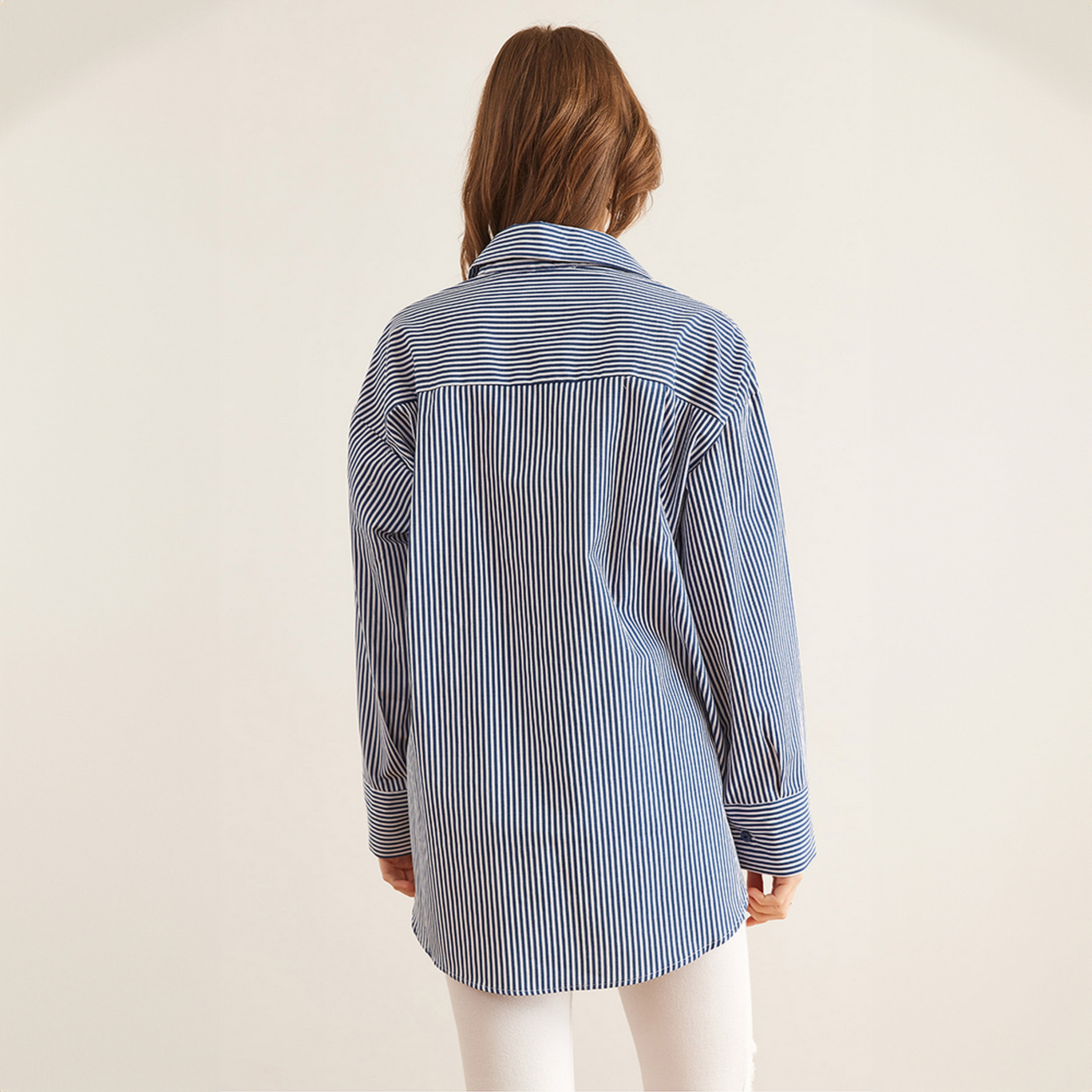 قميص نسائي مخطط، بأكمام منسدلة، أزرق من أولالوك-women-clothing-shirtsandblouses-shirts-image-3