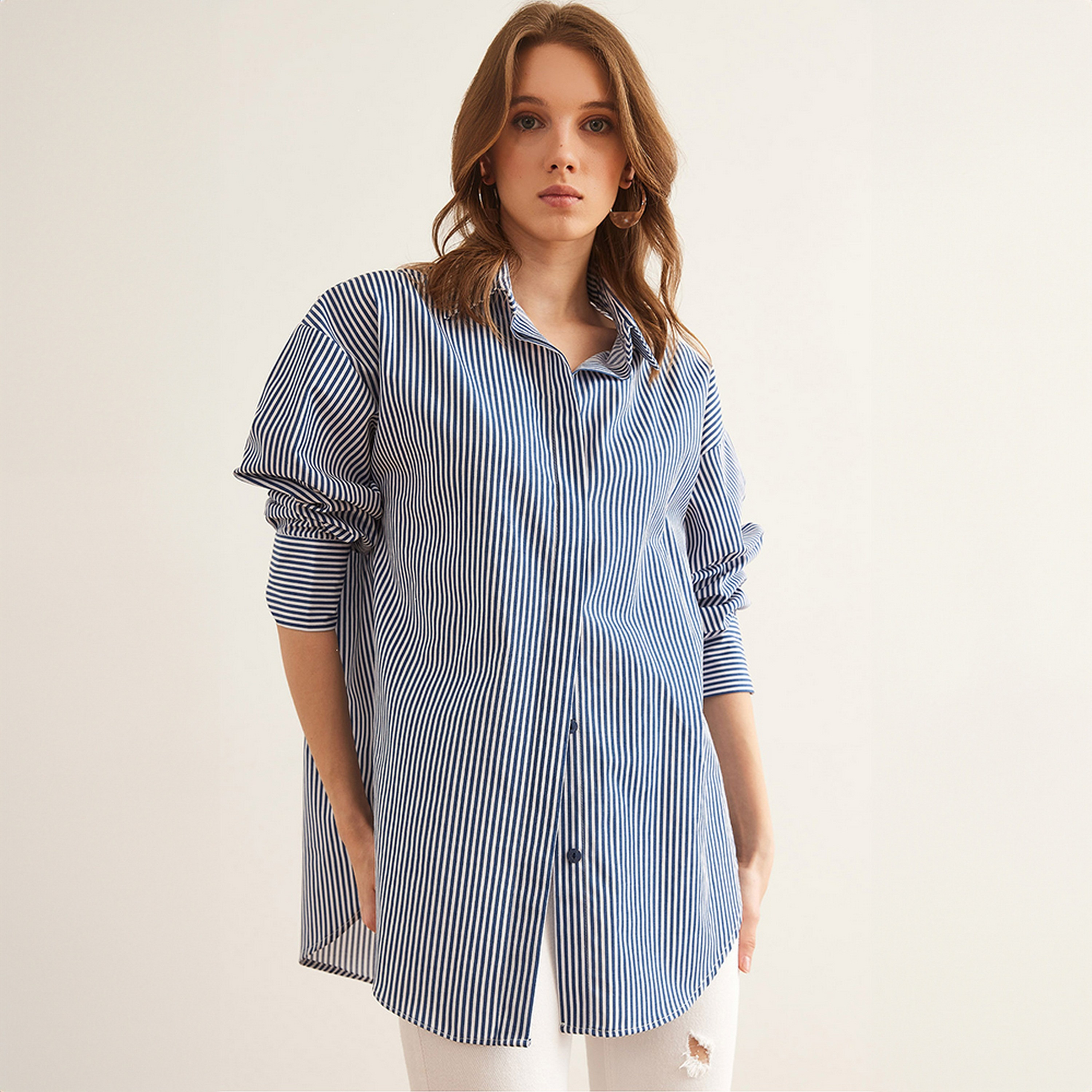 قميص نسائي مخطط، بأكمام منسدلة، أزرق من أولالوك-women-clothing-shirtsandblouses-shirts-image-5