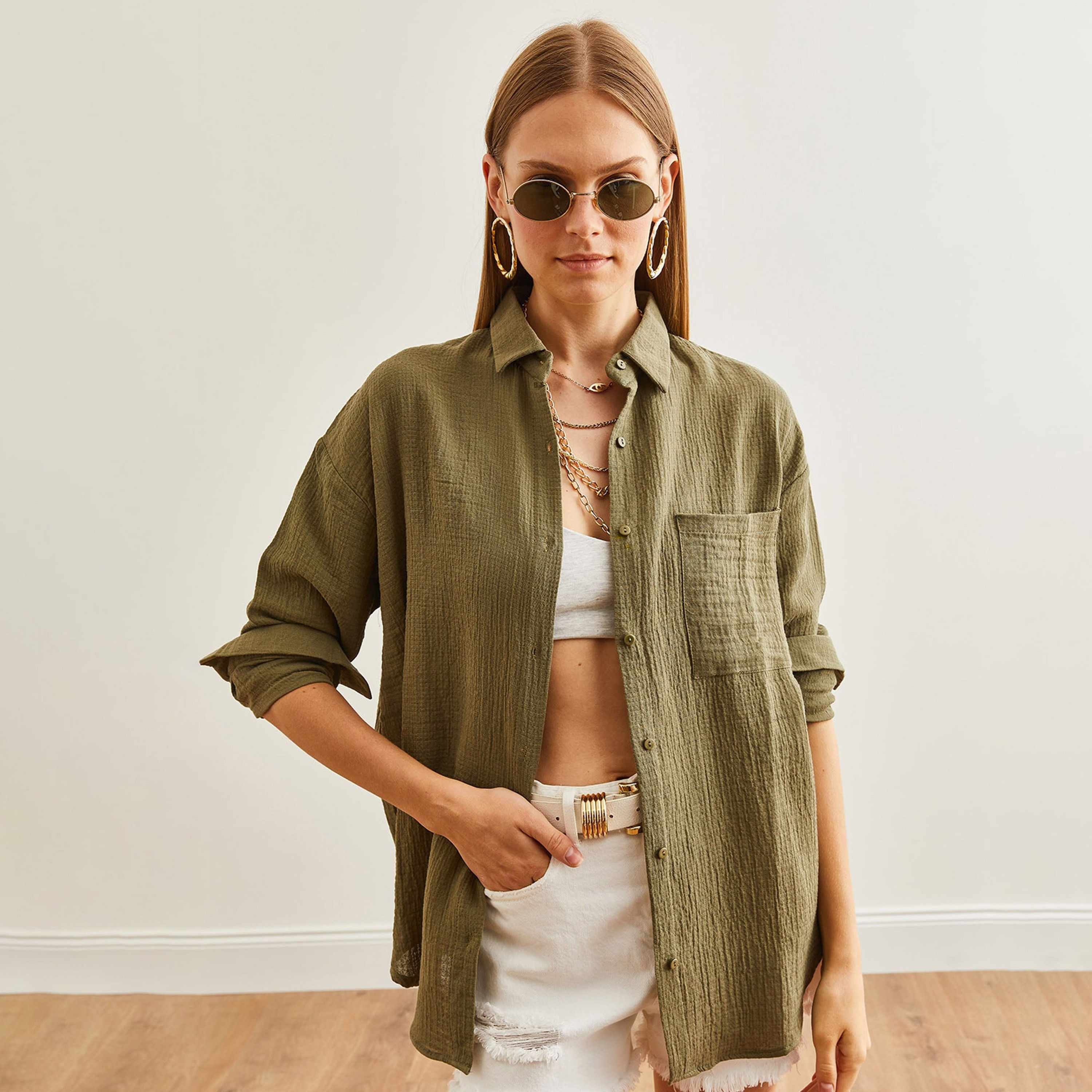 قميص نسائي بياقة منسدلة وأكمام منسدلة من أولالوك-women-clothing-shirtsandblouses-shirts-image-9
