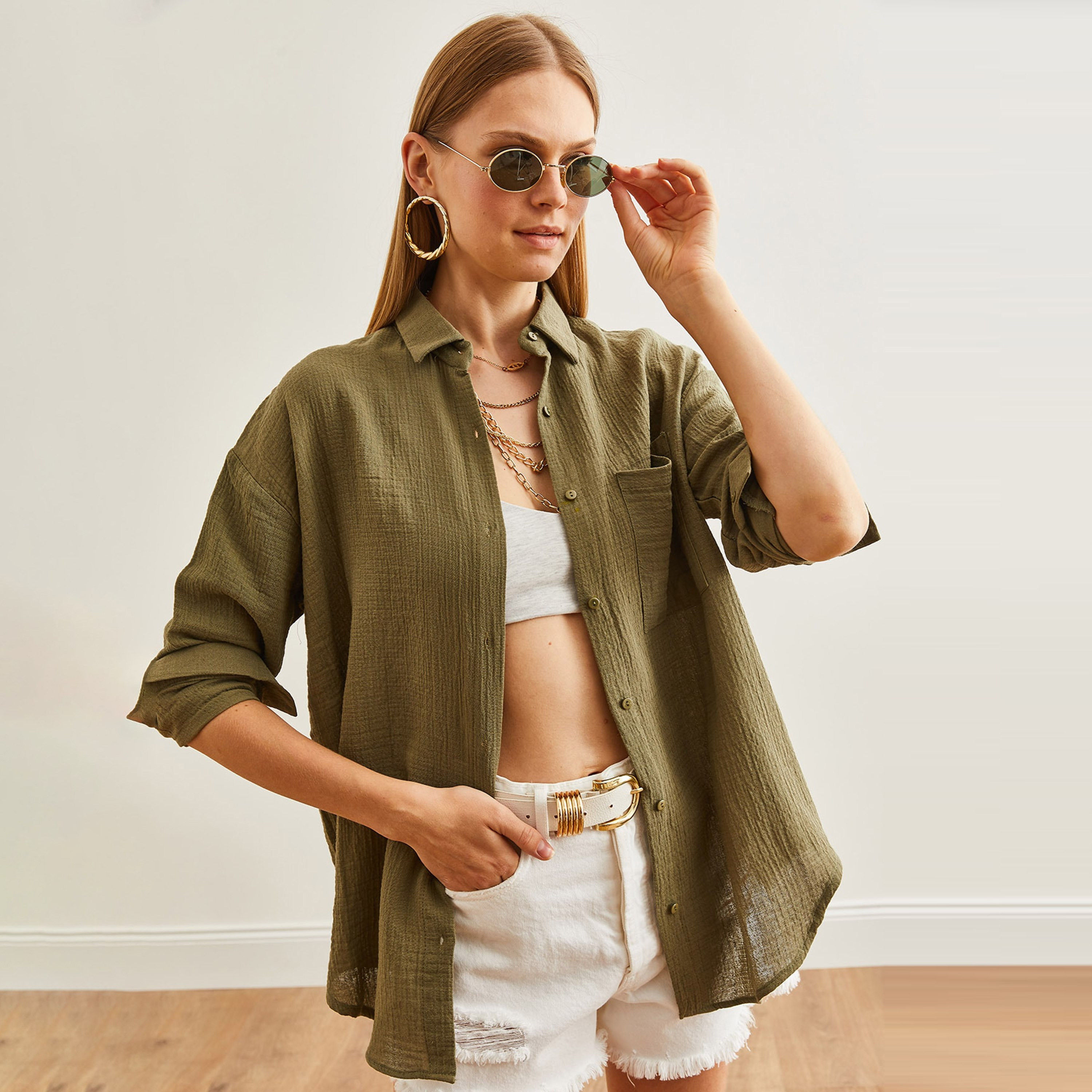 قميص نسائي بياقة منسدلة وأكمام منسدلة من أولالوك-women-clothing-shirtsandblouses-shirts-image-10