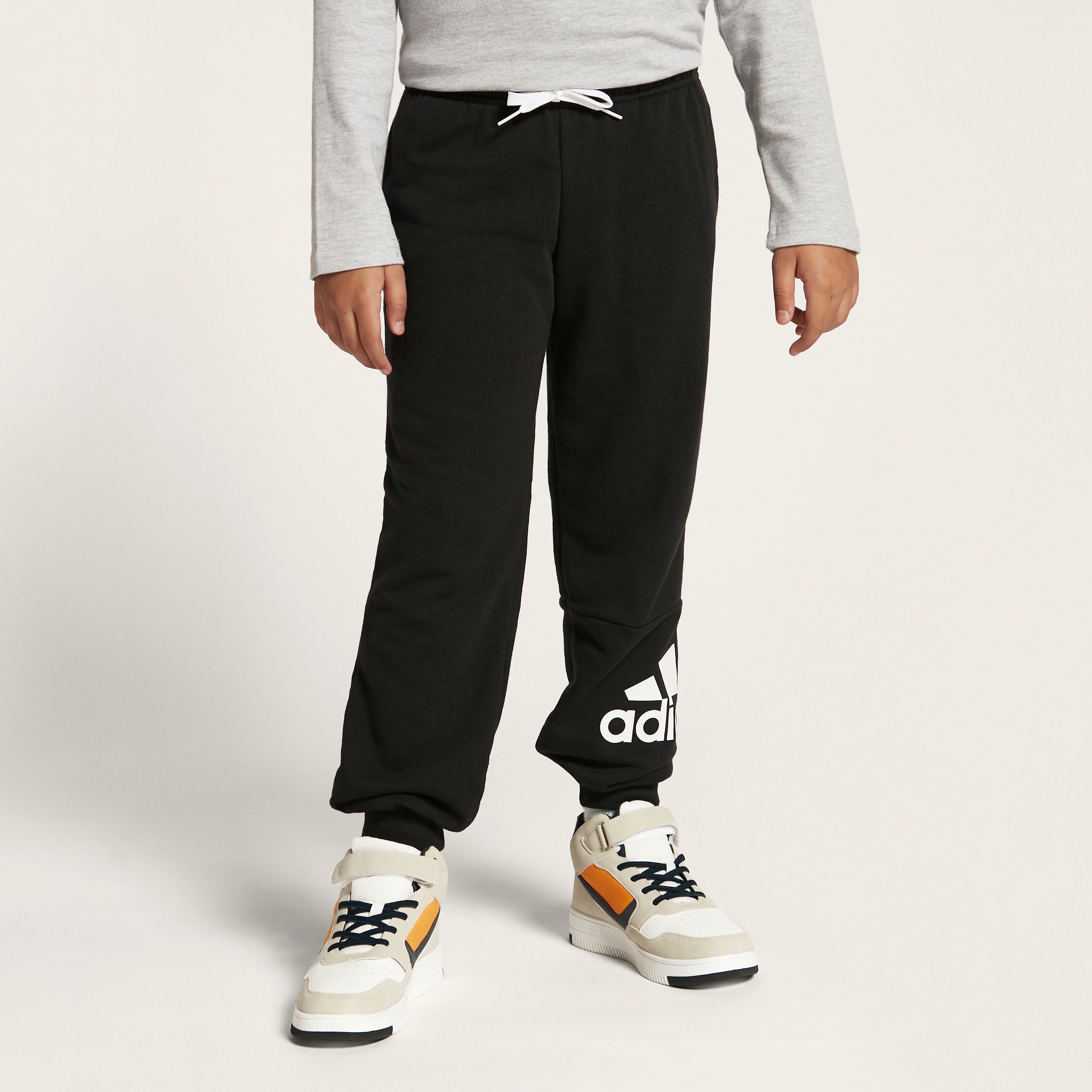 Buy adidas Logo Print Joggers with Drawstring Closure Online for