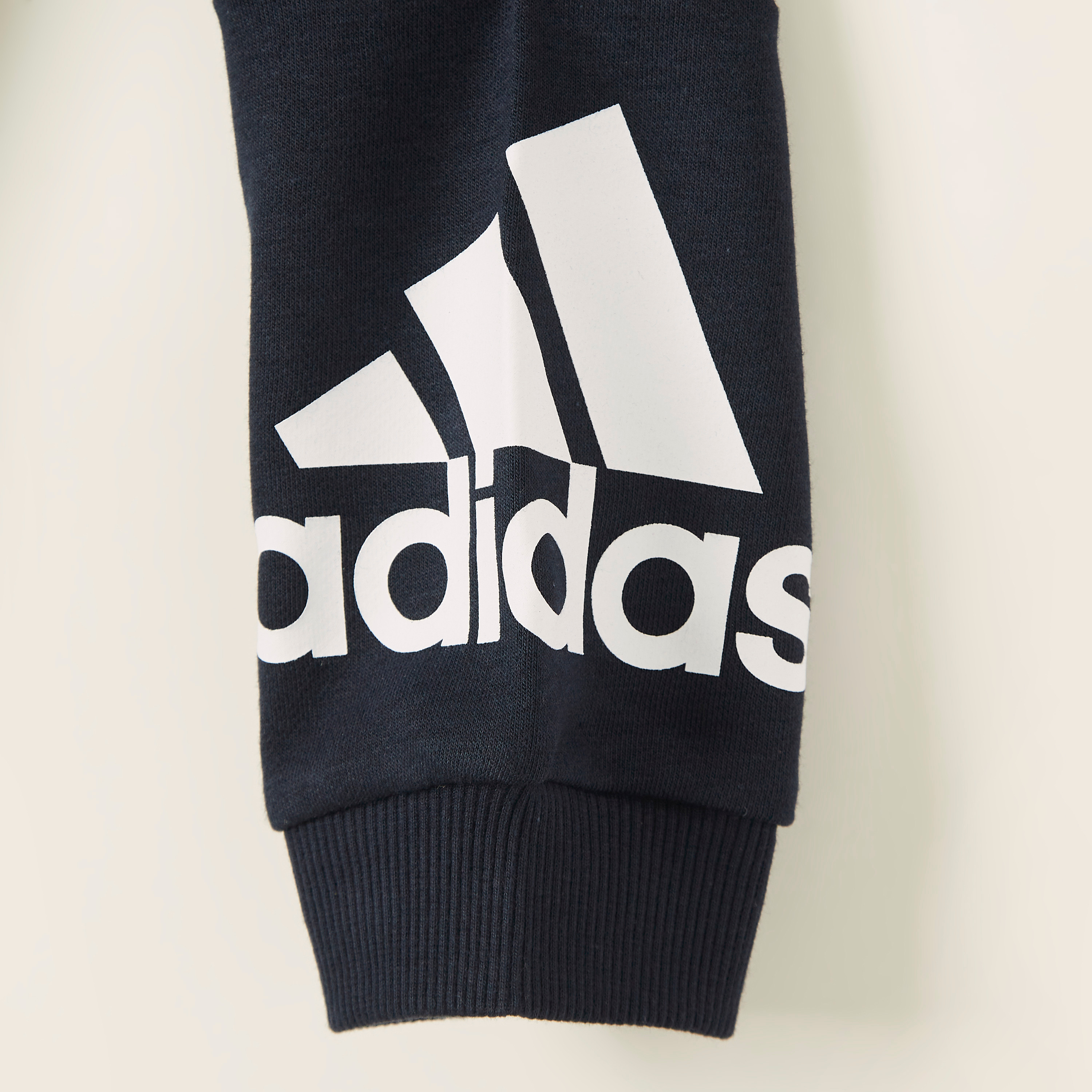 adidas Logo Print Track Pants with Drawstring Closure-boys-clothing-bottoms-joggersandtrackpants-image-3