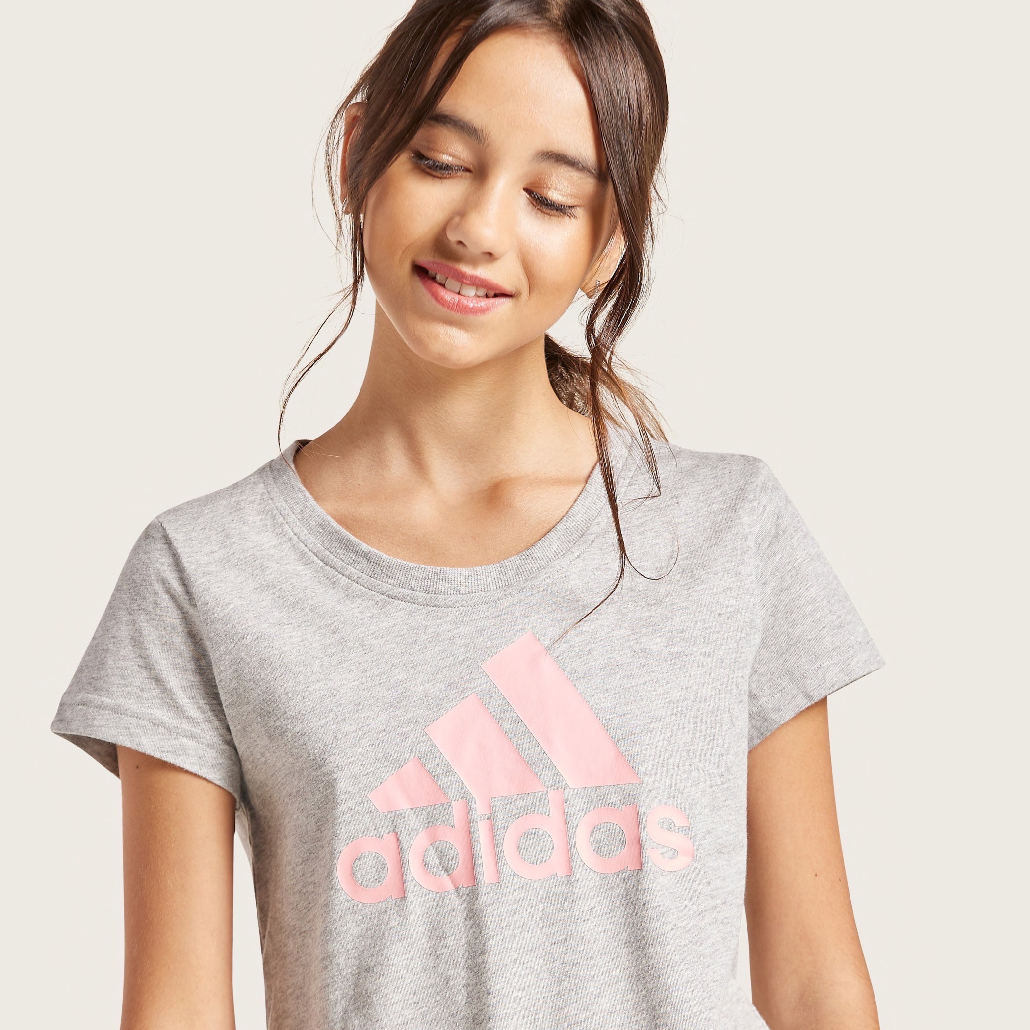 Shop adidas Printed Round Neck T-shirt with Short Sleeves Online | Babyshop  UAE