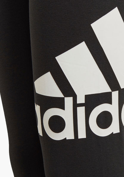 adidas Logo Print Leggings with Elasticised Waistband - G BL LEG