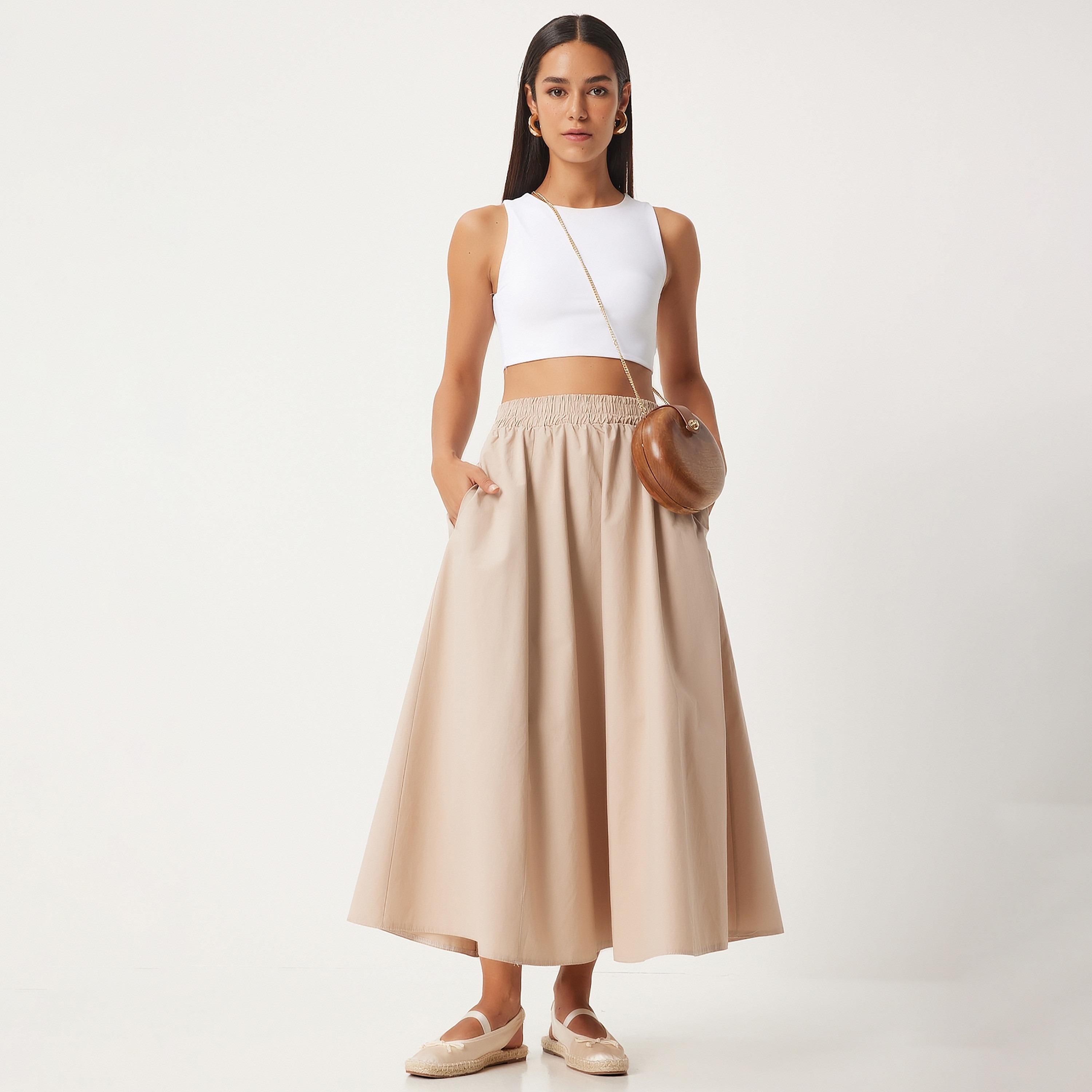 تنورة ماكسي نسائية من كتان إسطنبول الفاخرة من سعادة إسطنبول-women-clothing-bottoms-skirts-image-2