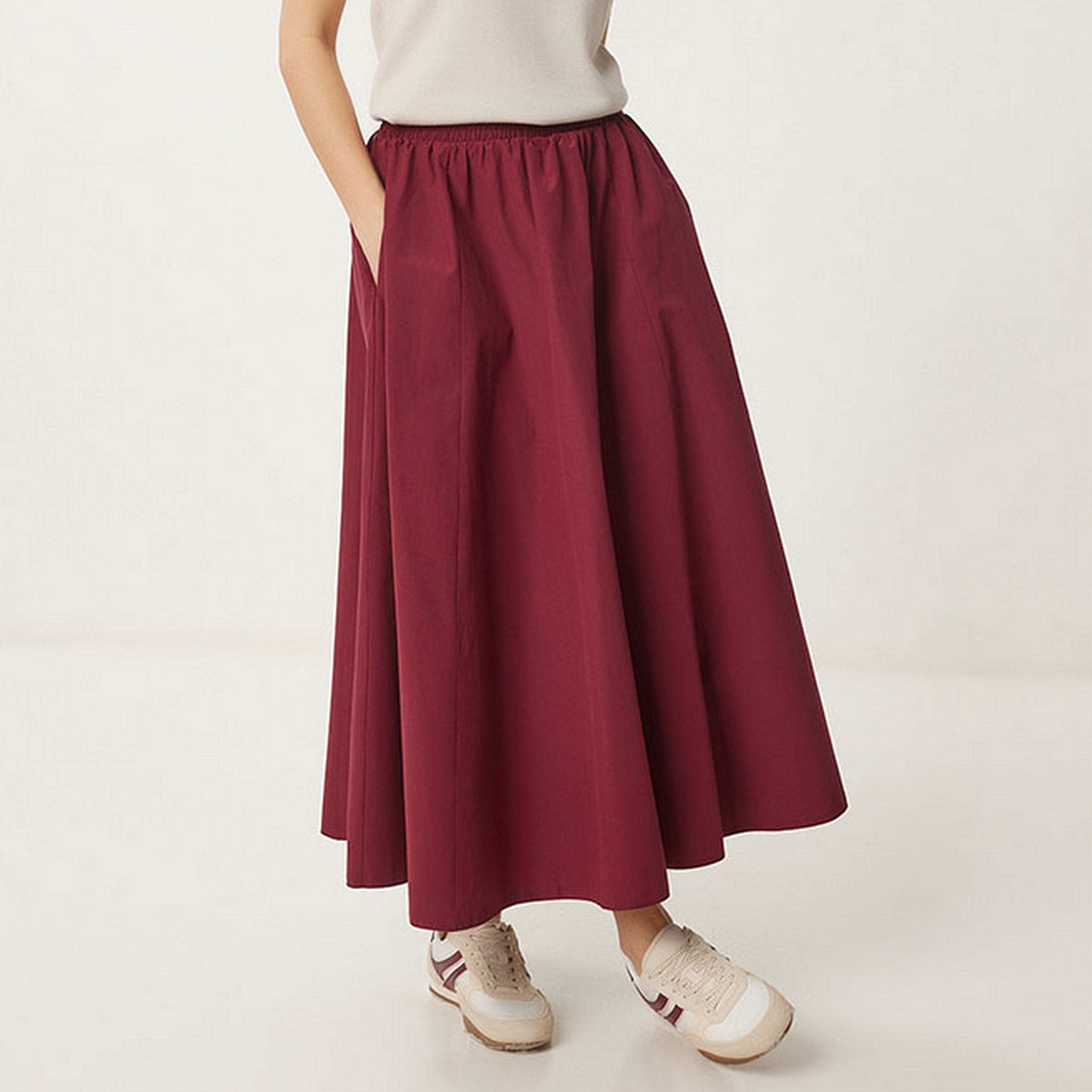 تنورة ماكسي نسائية من كتان إسطنبول الفاخرة من سعادة إسطنبول-women-clothing-bottoms-skirts-image-9