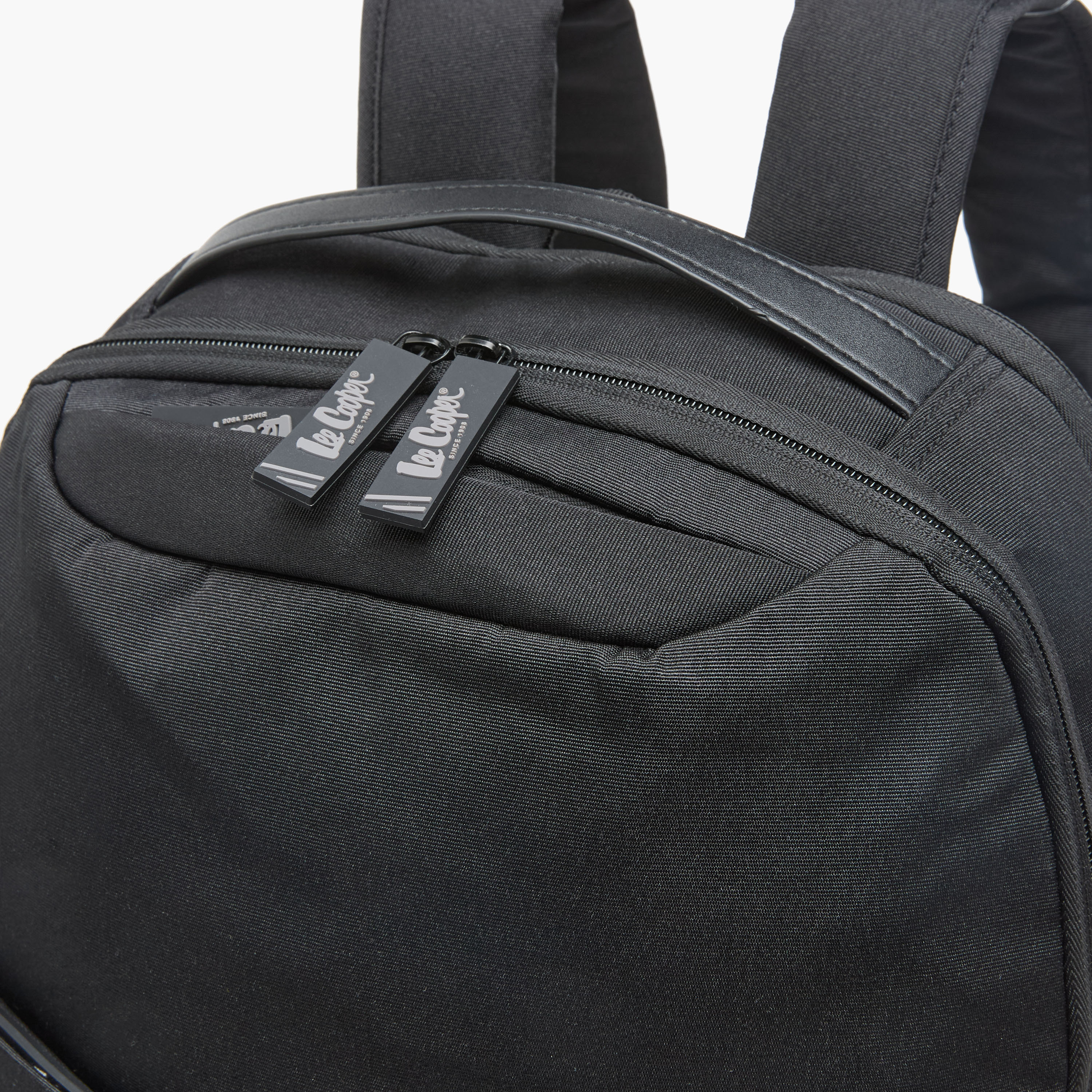 Lee Cooper Men Logo Applique Laptop Backpack-men-bags-image-5