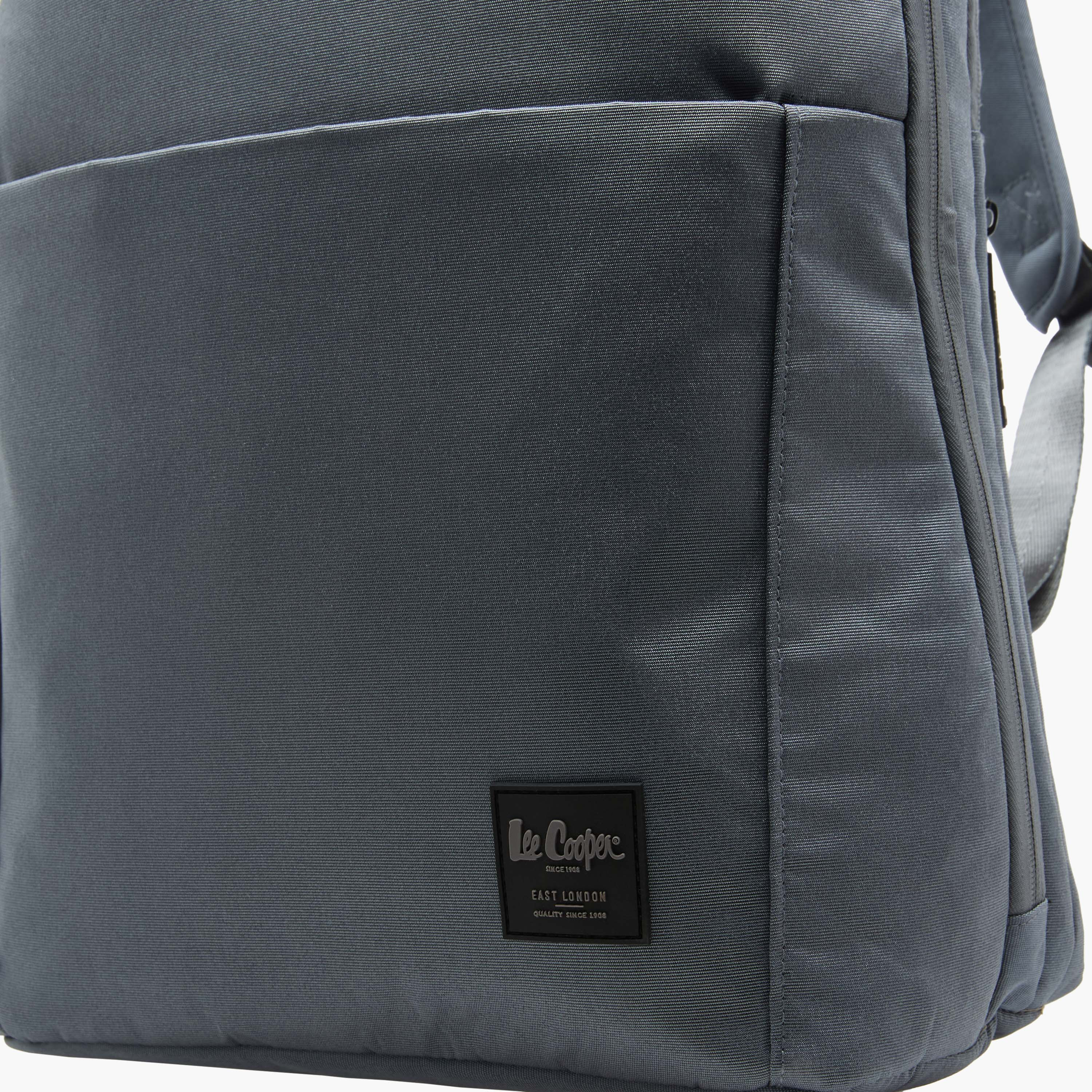 Lee Cooper Men Logo Applique Laptop Backpack-men-bags-image-6