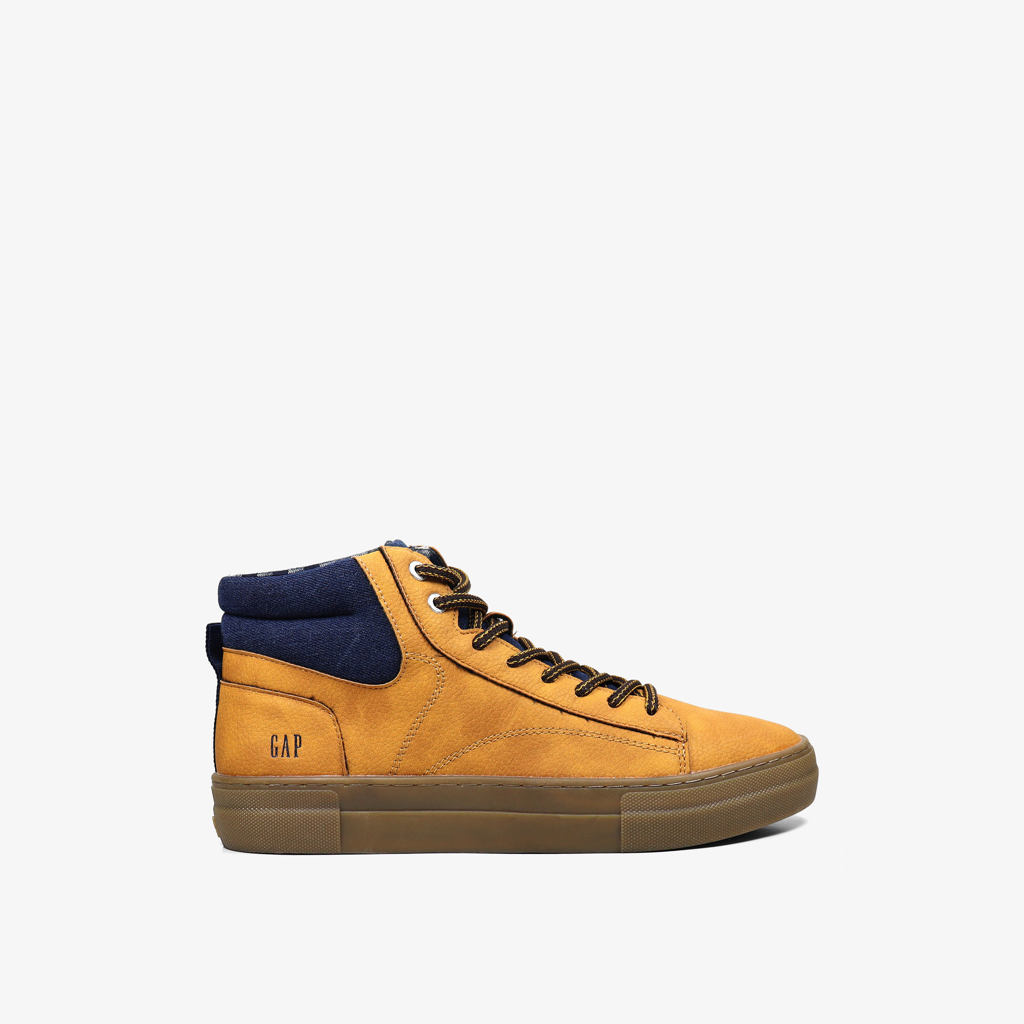 GAP Men's Colourblock High Cut Sneakers with Lace-Up Closure - Portland Cup Mid M-men-shoes-sneakers-image-1