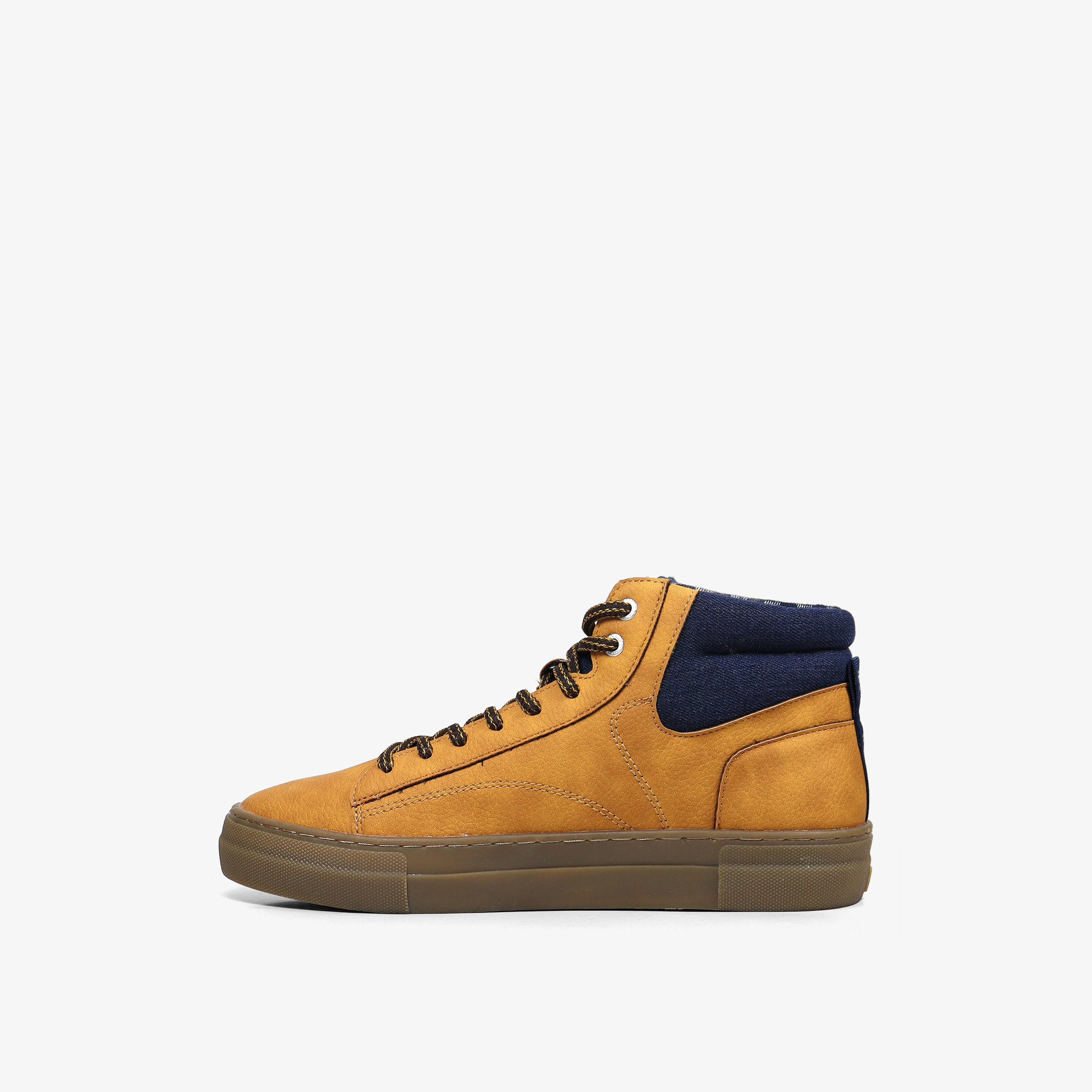 GAP Men's Colourblock High Cut Sneakers with Lace-Up Closure - Portland Cup Mid M-men-shoes-sneakers-image-2