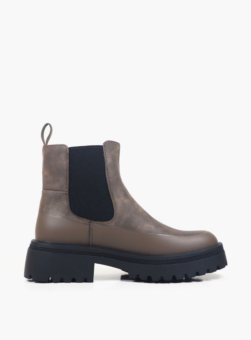 بوت سهل الارتداء بارز الملمس بطول الكاحل لويز للنساء من جاب-women-shoes-boots-image-3