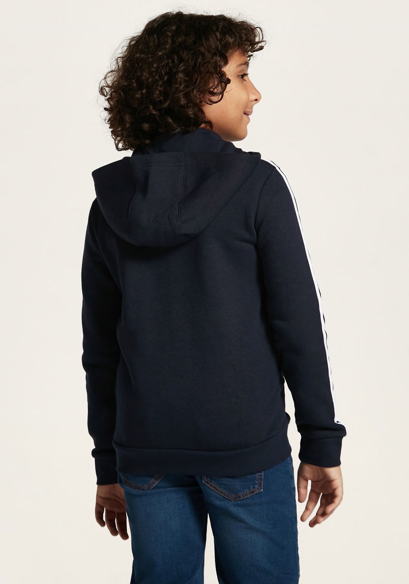 adidas Hooded Sweatshirt with Long Sleeves and Zip Closure-Tops-image-3