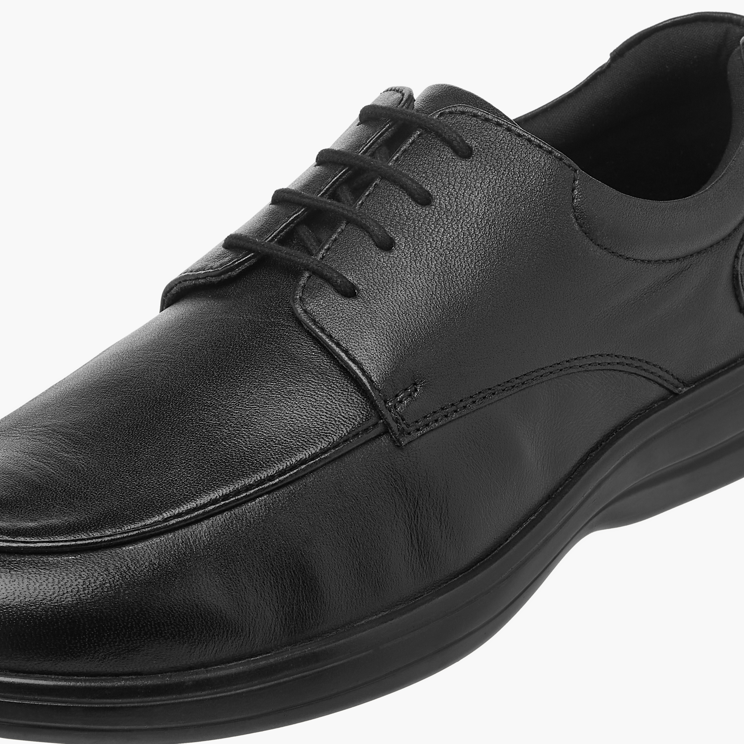 LBL by Shoexpress Textured Derby Shoes with Lace-Up Closure-men-shoes-formalshoes-image-4