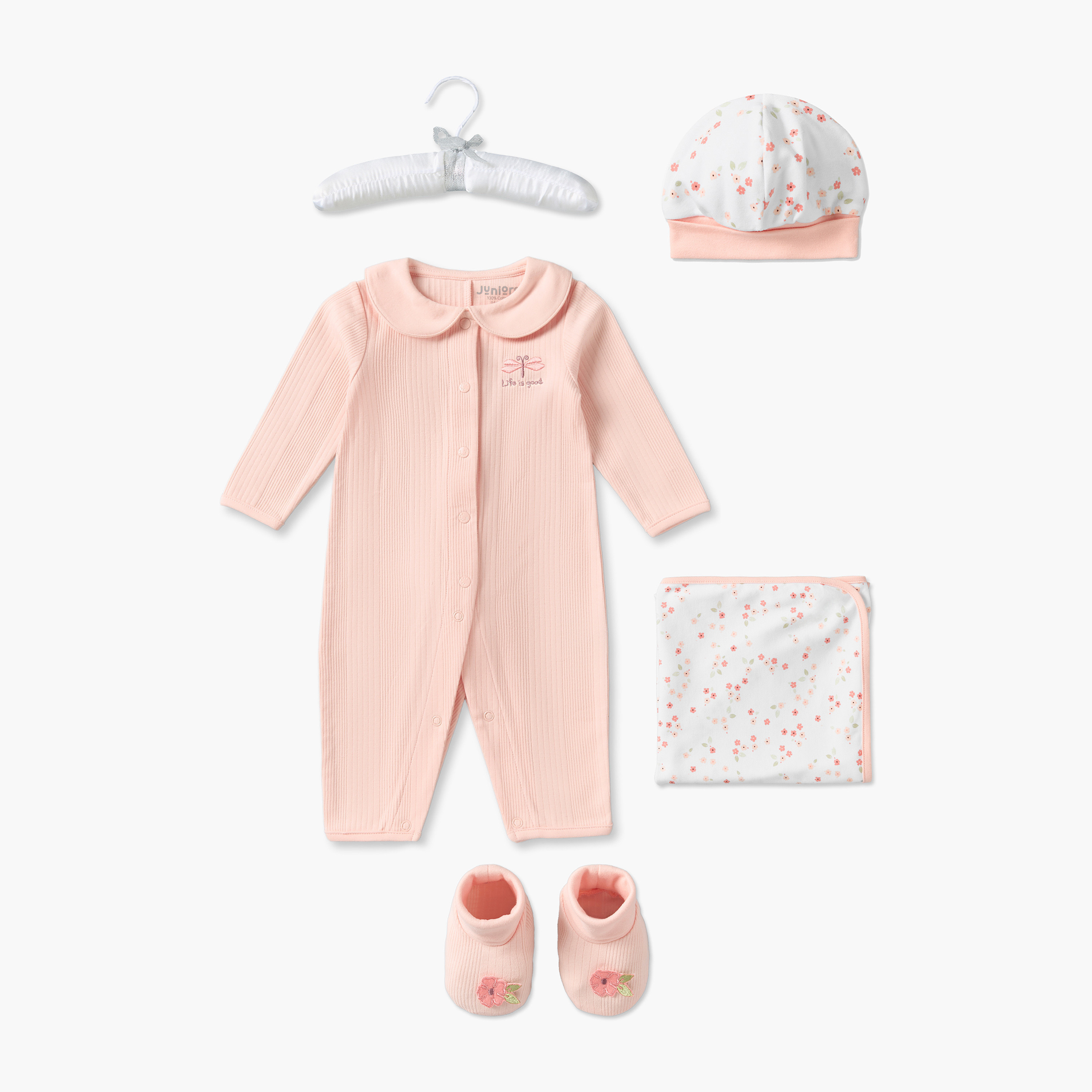 طقم هدايا ملابس 5 قطع بطبعة زهور من جونيورز-baby-girls-clothing-setsandcoords-image-2