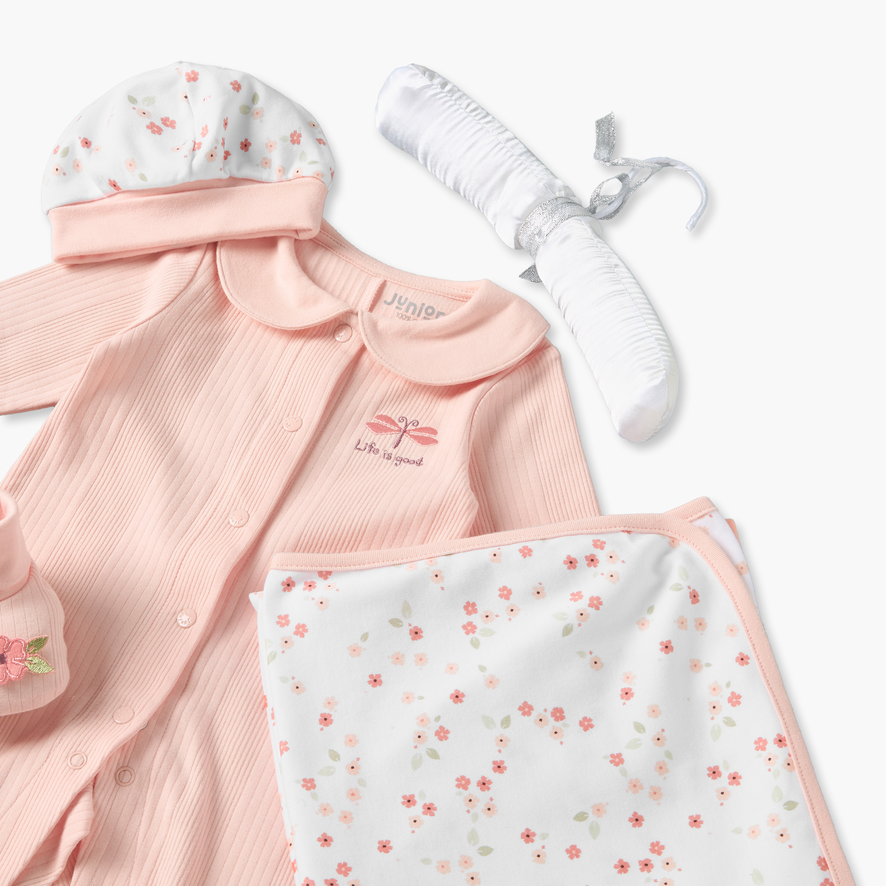 طقم هدايا ملابس 5 قطع بطبعة زهور من جونيورز-baby-girls-clothing-setsandcoords-image-7