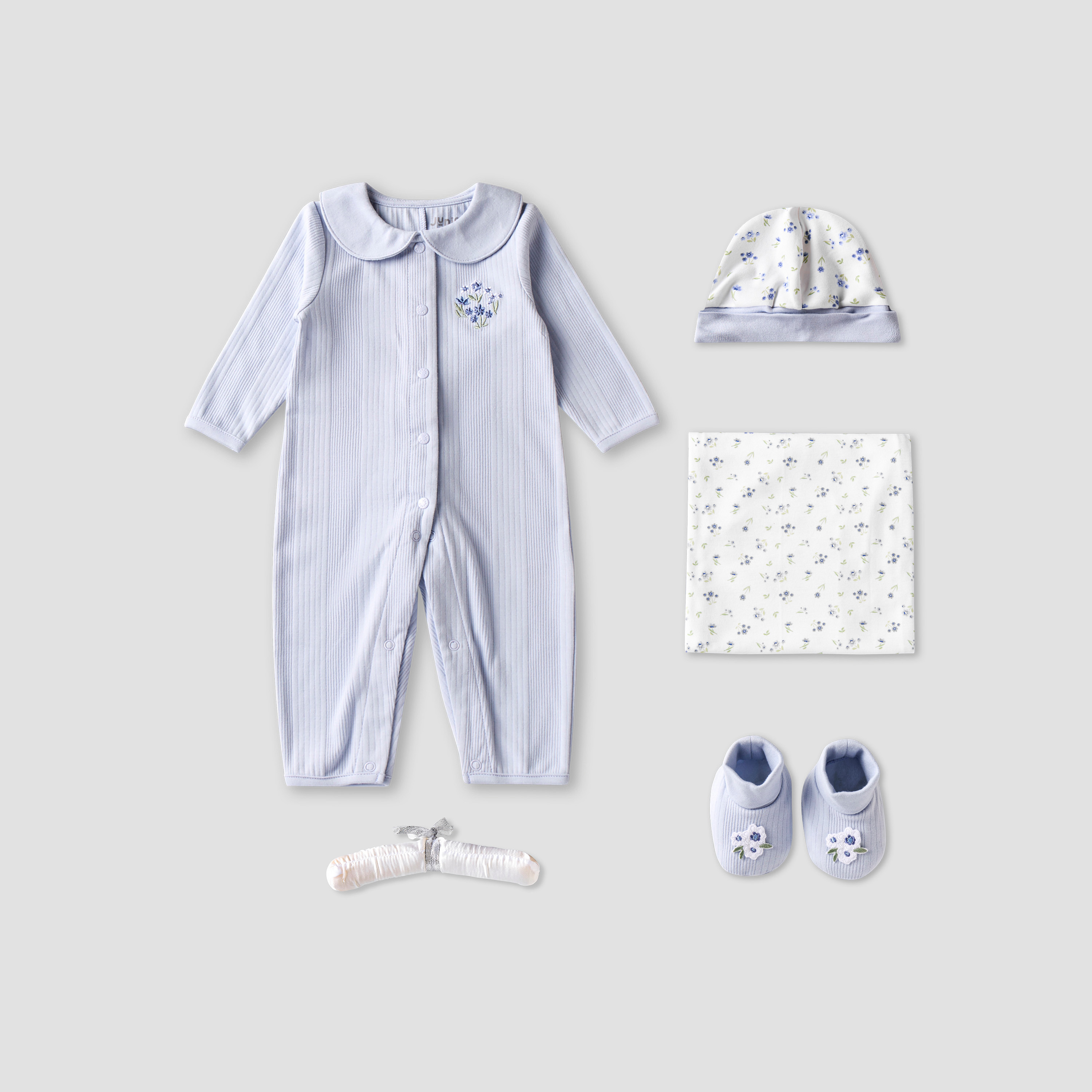 Set of 5 Juniors Clothing Gift Set with Floral Print-baby-girls-clothing-setsandcoords-image-2