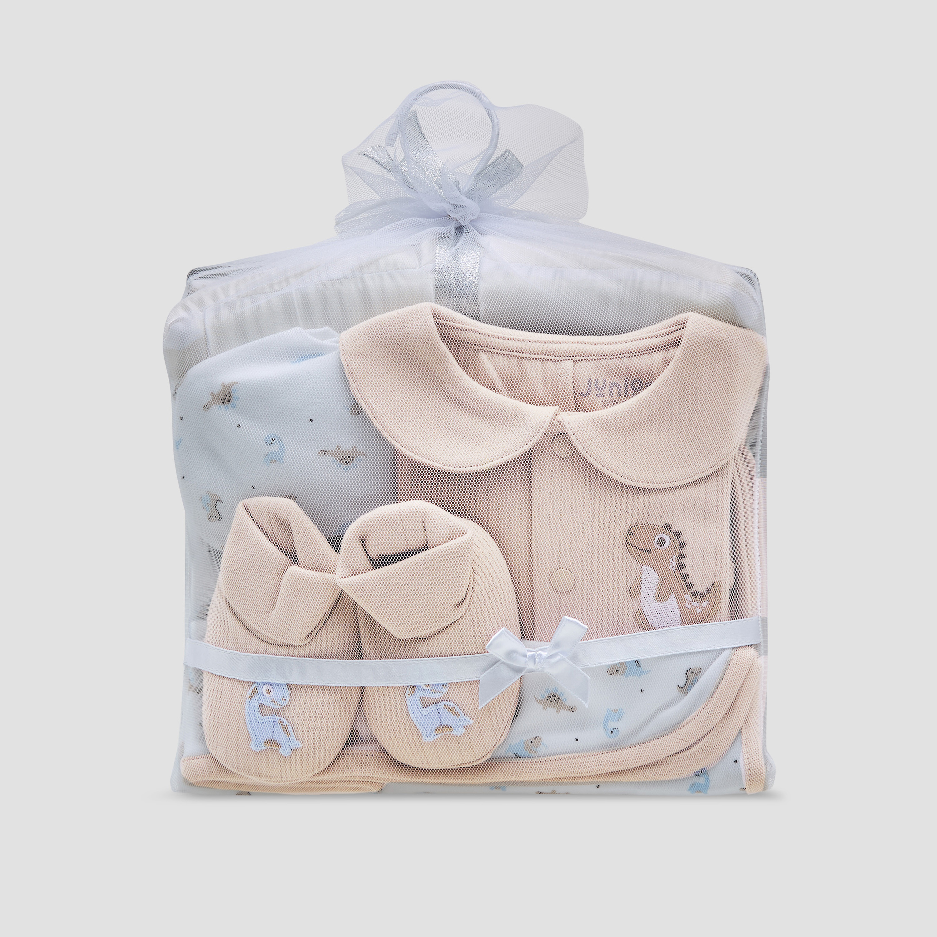 Set of 5 Juniors Clothing Gift Set with Dinosaur Print-baby-boys-clothing-setsandcoords-image-1