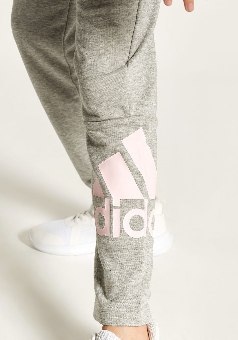 adidas Print Leggings with Elasticised Waistband-Bottoms-image-2