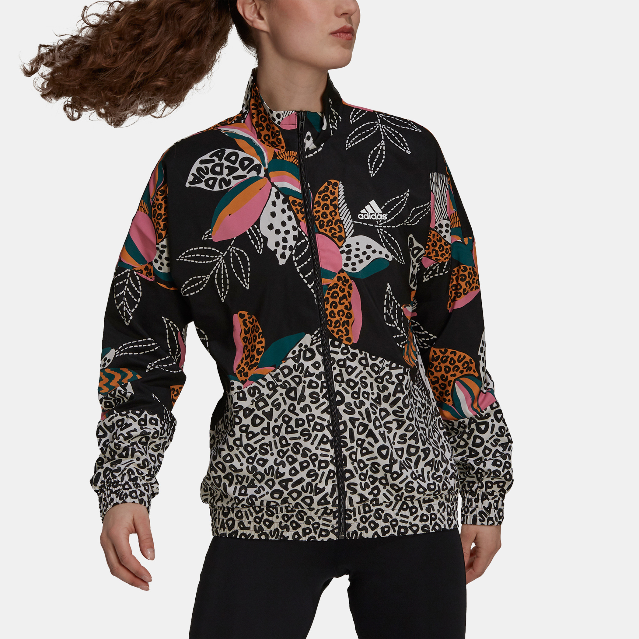 Adidas training best sale floral jacket