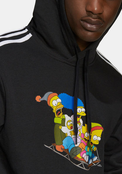 Adidas The Simpsons Family Graphic Print Sweatshirt with Hood and Pocket-Hoodies & Sweatshirts-image-5