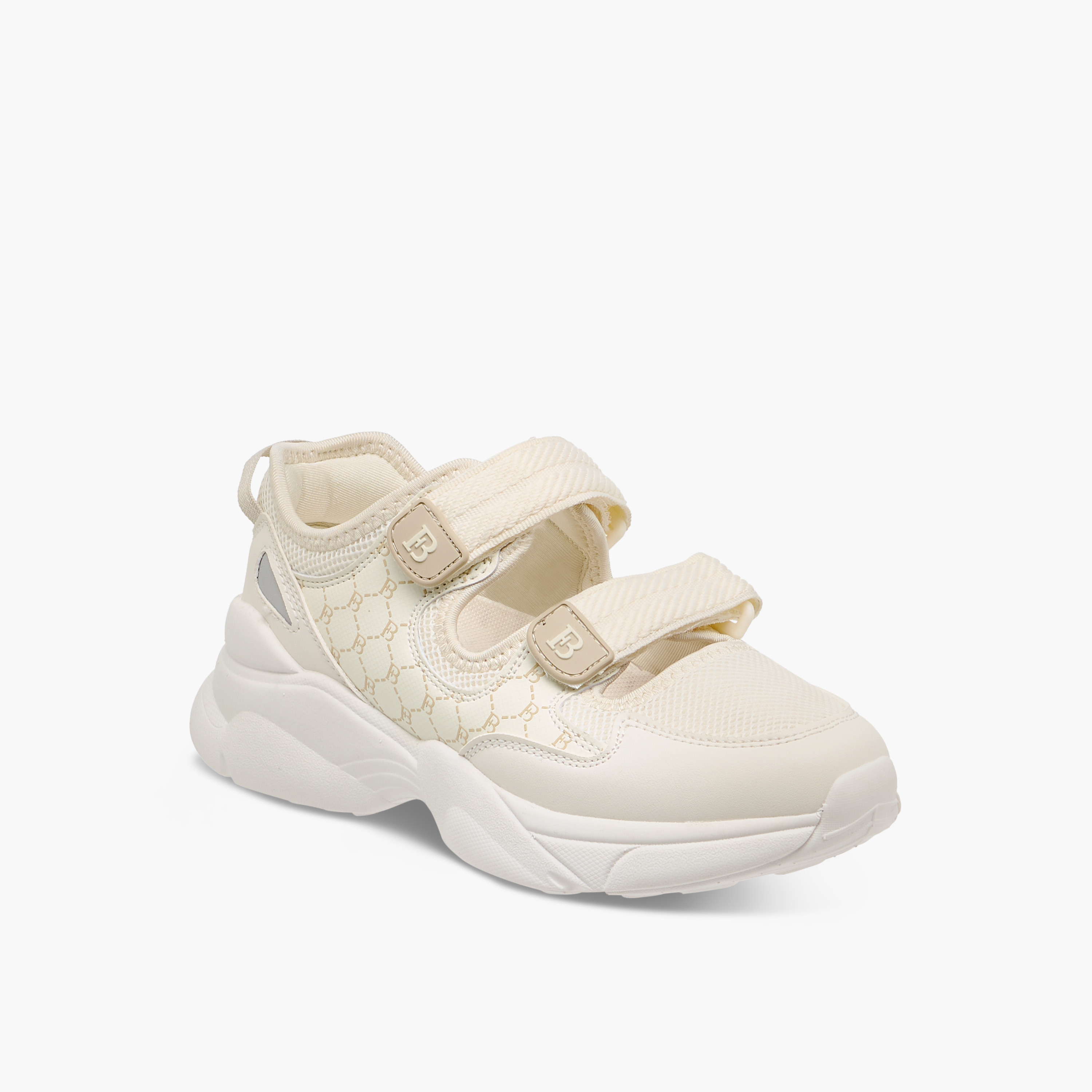 حذاء سنيكرز بشريط إغلاق لاصق وطبعات مونوجرام من فلورا بيلا-women-shoes-sneakers-image-2