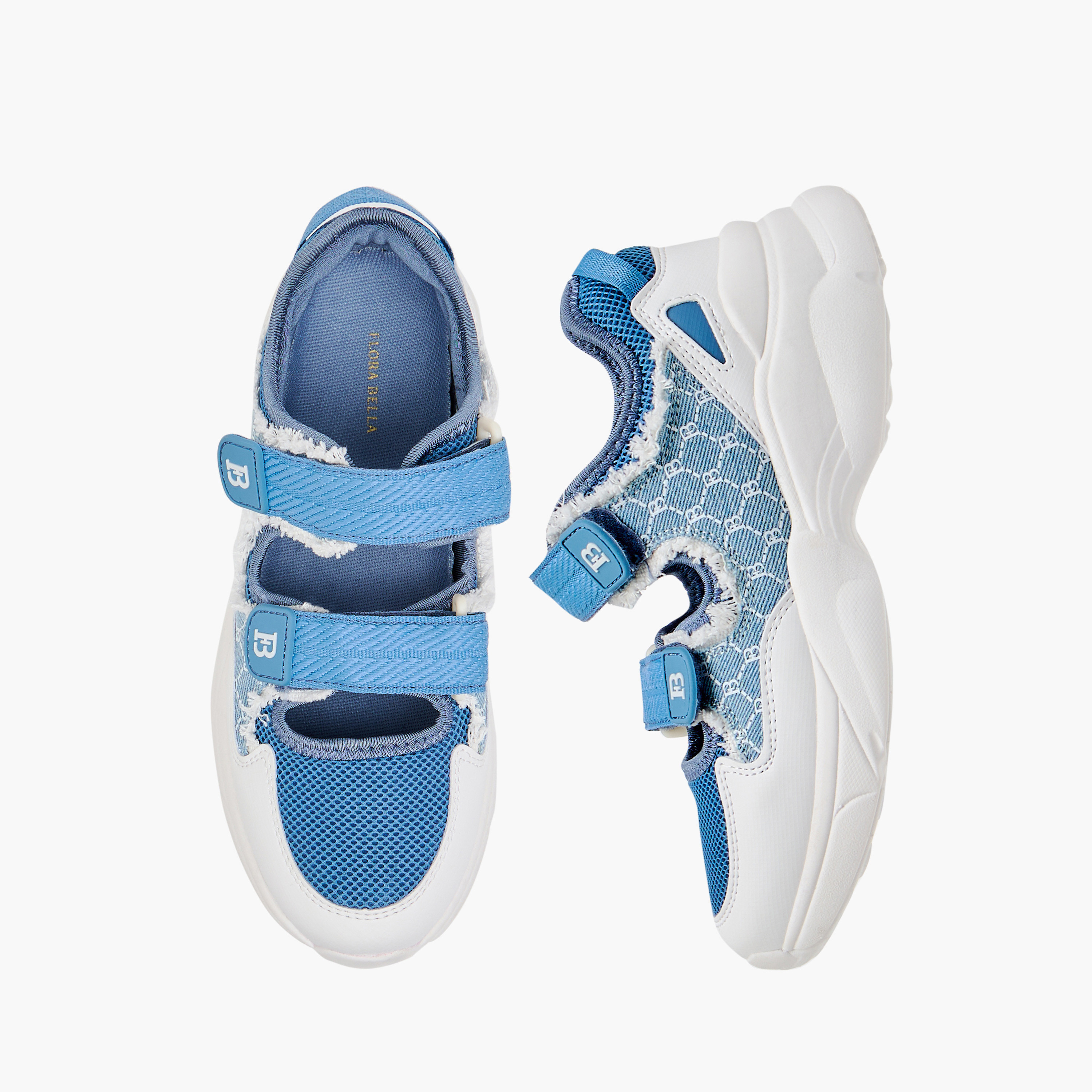 حذاء سنيكرز بشريط إغلاق لاصق وطبعات مونوجرام من فلورا بيلا-women-shoes-sneakers-image-6