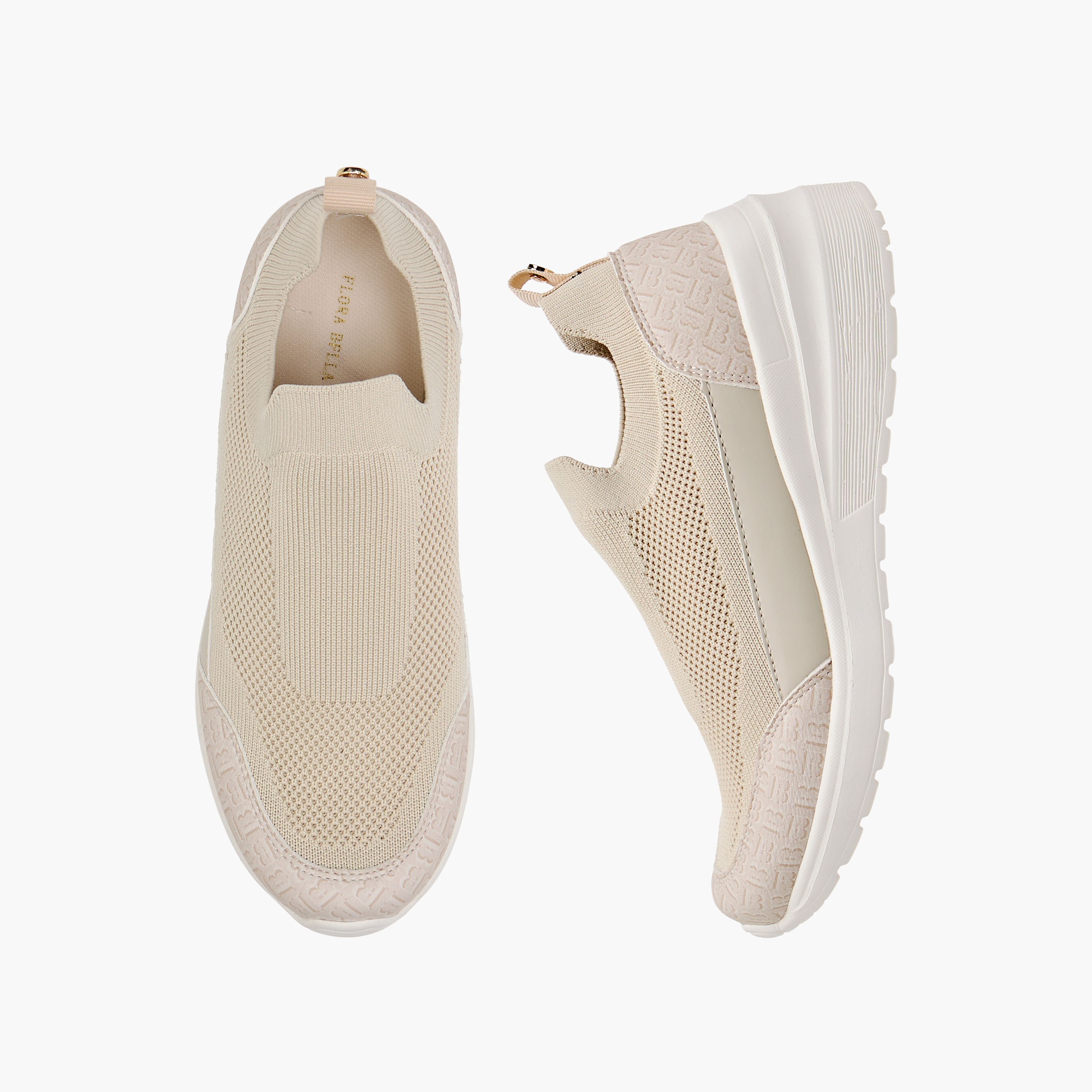 Flora Bella Textured Slip-On Sneakers with Pull Tab Detail-women-shoes-sneakers-image-1