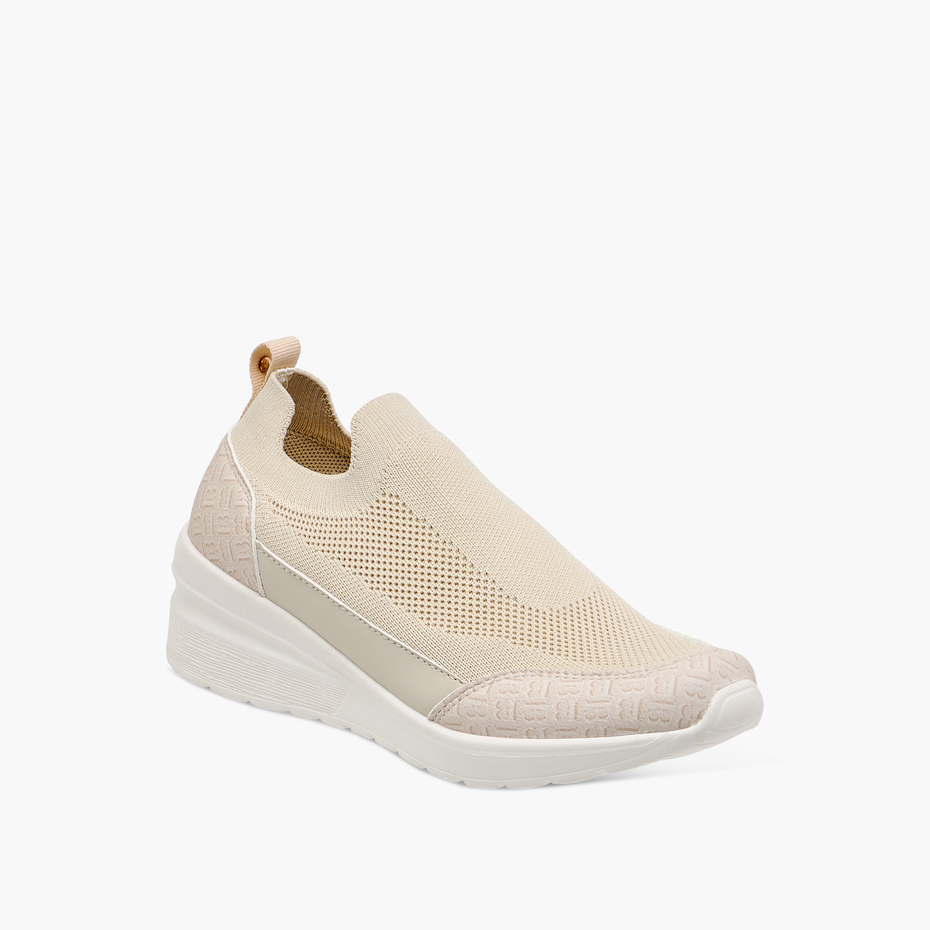 Flora Bella Textured Slip-On Sneakers with Pull Tab Detail-women-shoes-sneakers-image-2