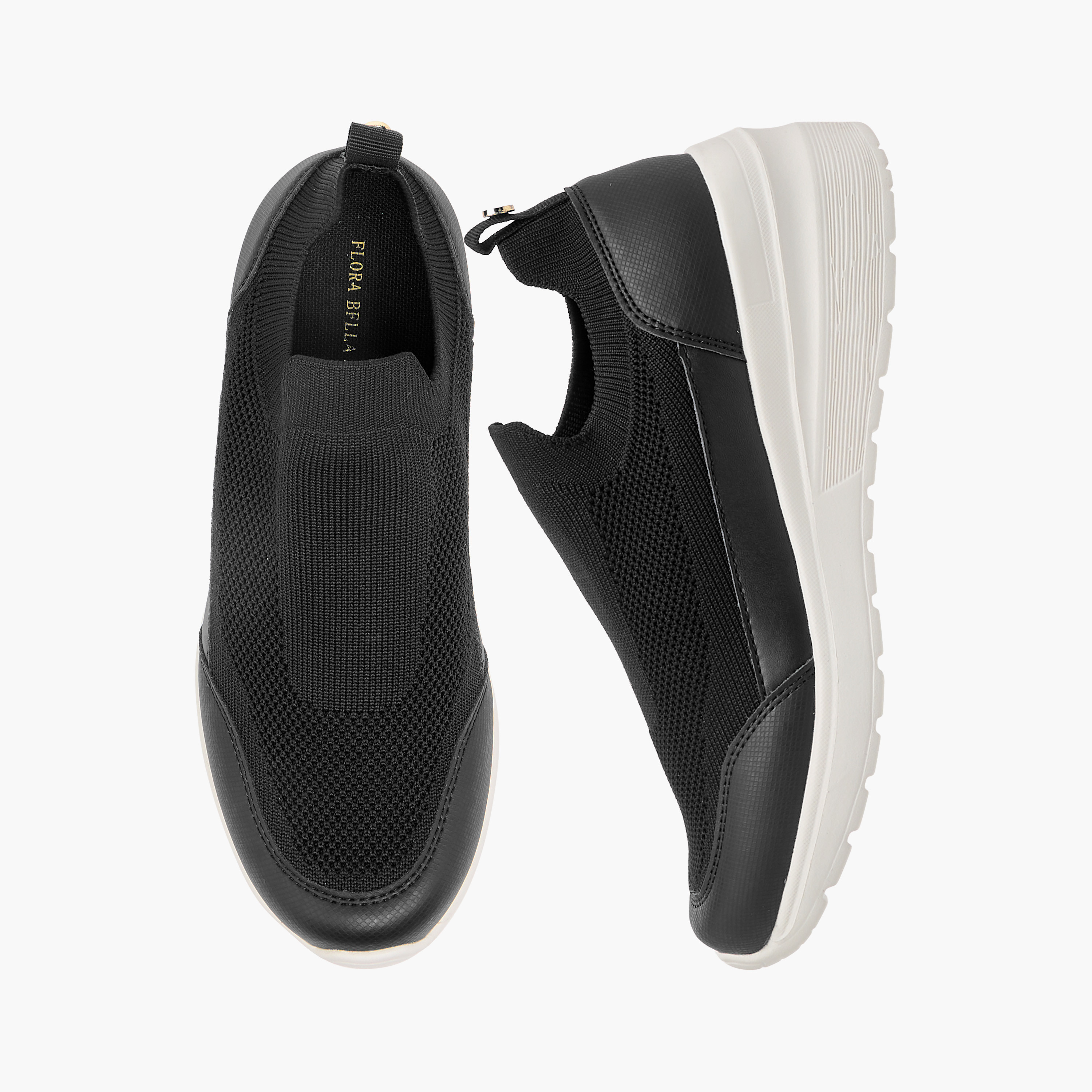 حذاء سنيكرز سهل الارتداء بارز الملمس بألسنة سحب من فلورا بيلا-women-shoes-sneakers-image-1