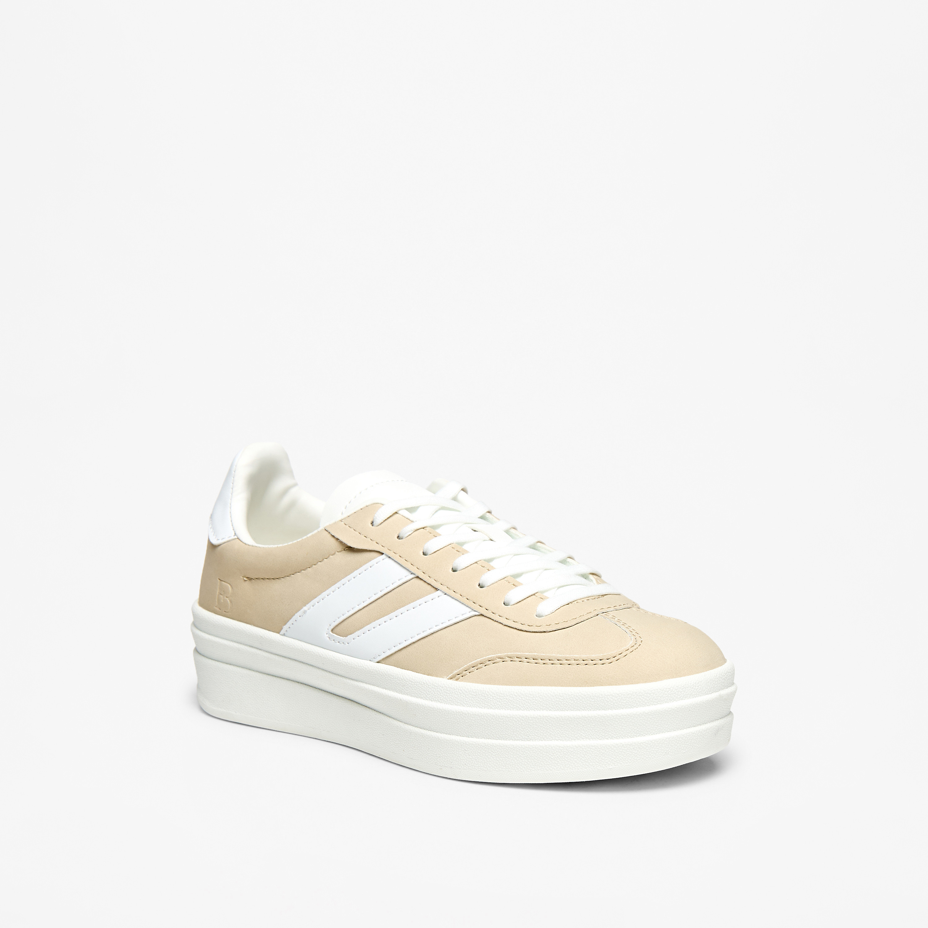 Flora Bella Panelled Lace-Up Low Ankle Sneakers-women-shoes-sneakers-image-1