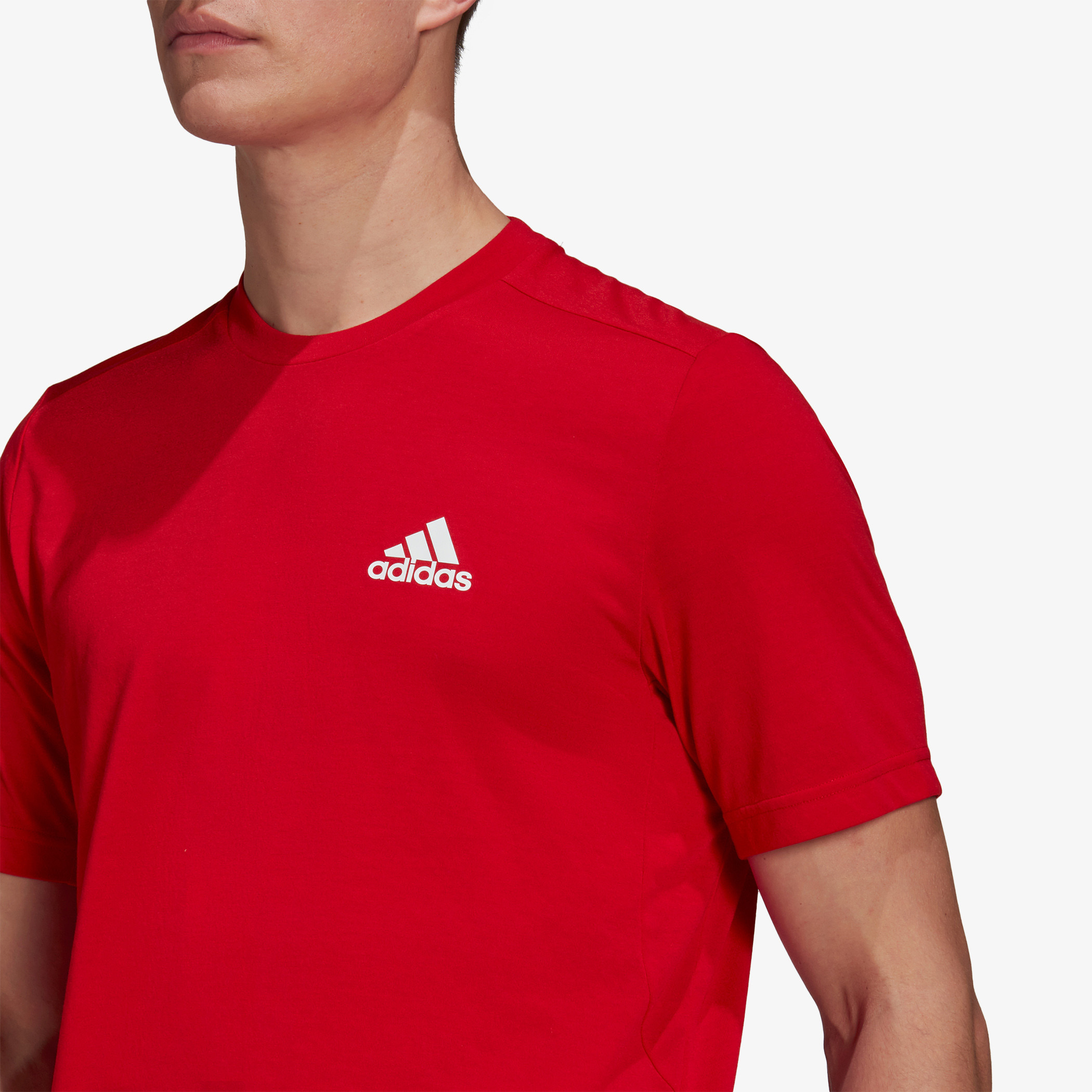 Buy Adidas Logo Detail T shirt with Short Sleeves and Crew Neck Splash UAE