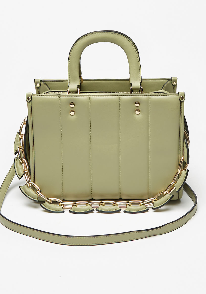 Celeste Tote Bag with Chunky Chain Detail-Women%27s Handbags-image-1