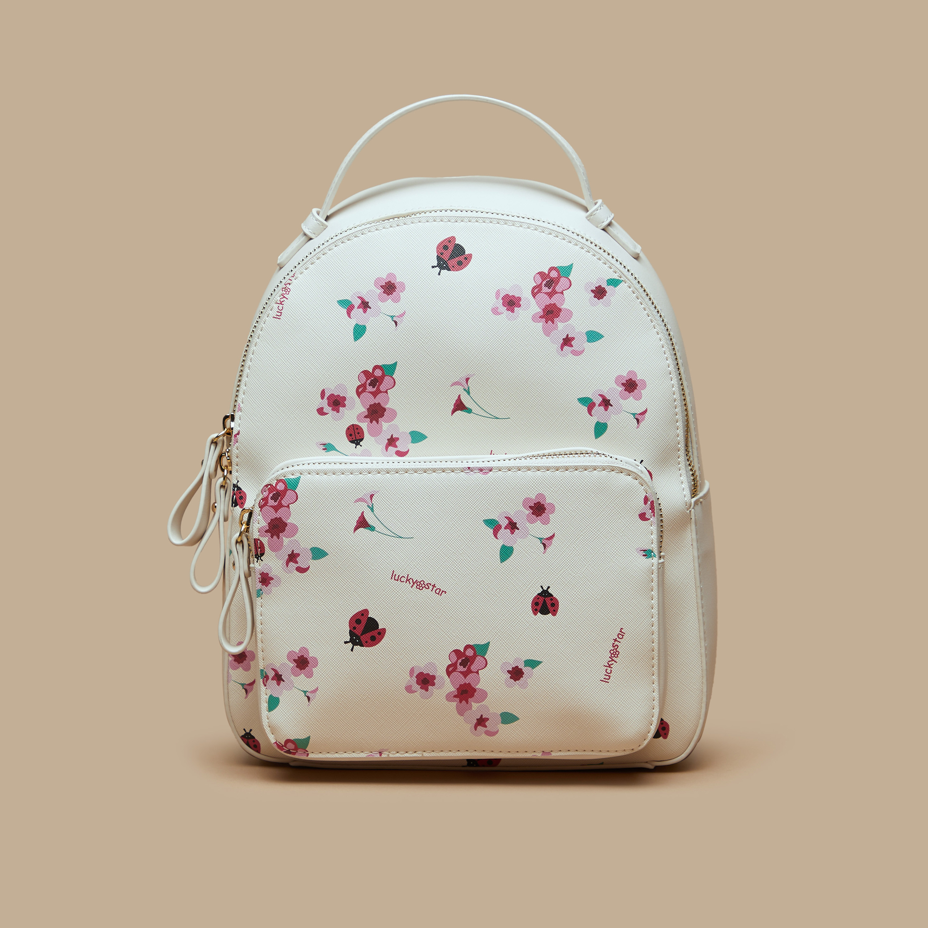 Pink store floral backpack