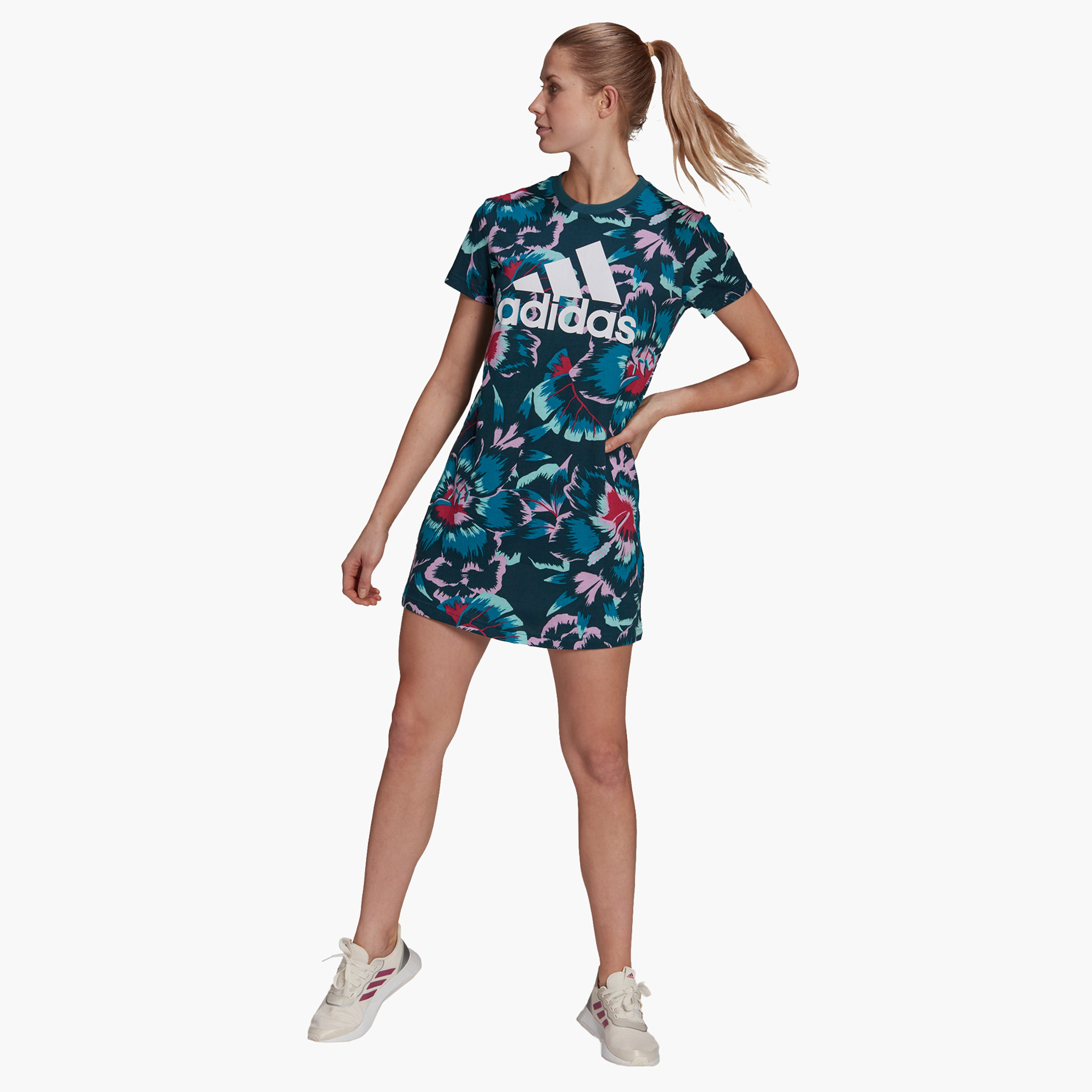 Adidas allover print tee clearance dress