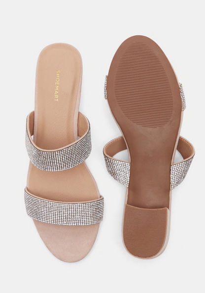 Embellished Open-Toe Slide Sandals with Block Heels-Women%27s Heel Sandals-image-4