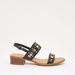 Embellished Sandals with Buckle Closure and Block Heels-Women%27s Heel Sandals-thumbnailMobile-0