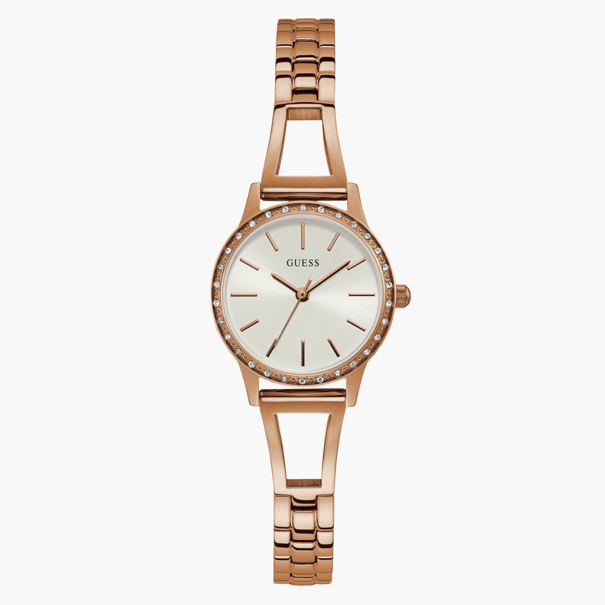 Buy Women s Guess Women s Lulu Rose Gold Analog Metal Strap Watch