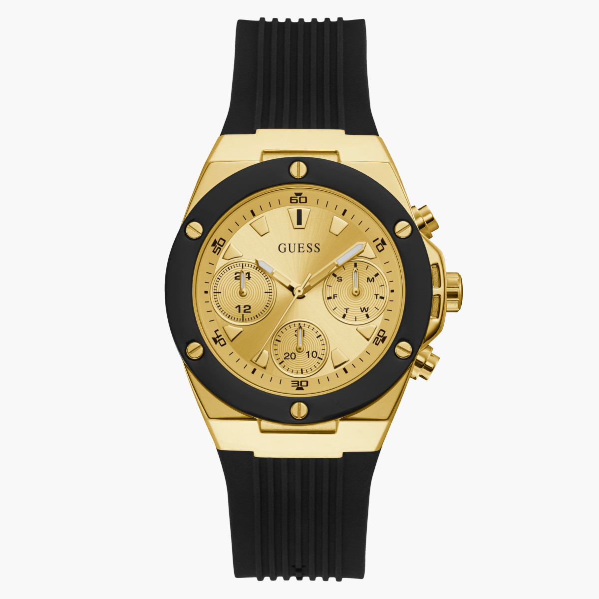Guess Women's Athena Black Analog Silicone Strap Watch GW0030L2-women-watchesandjewellery-watches-image-1