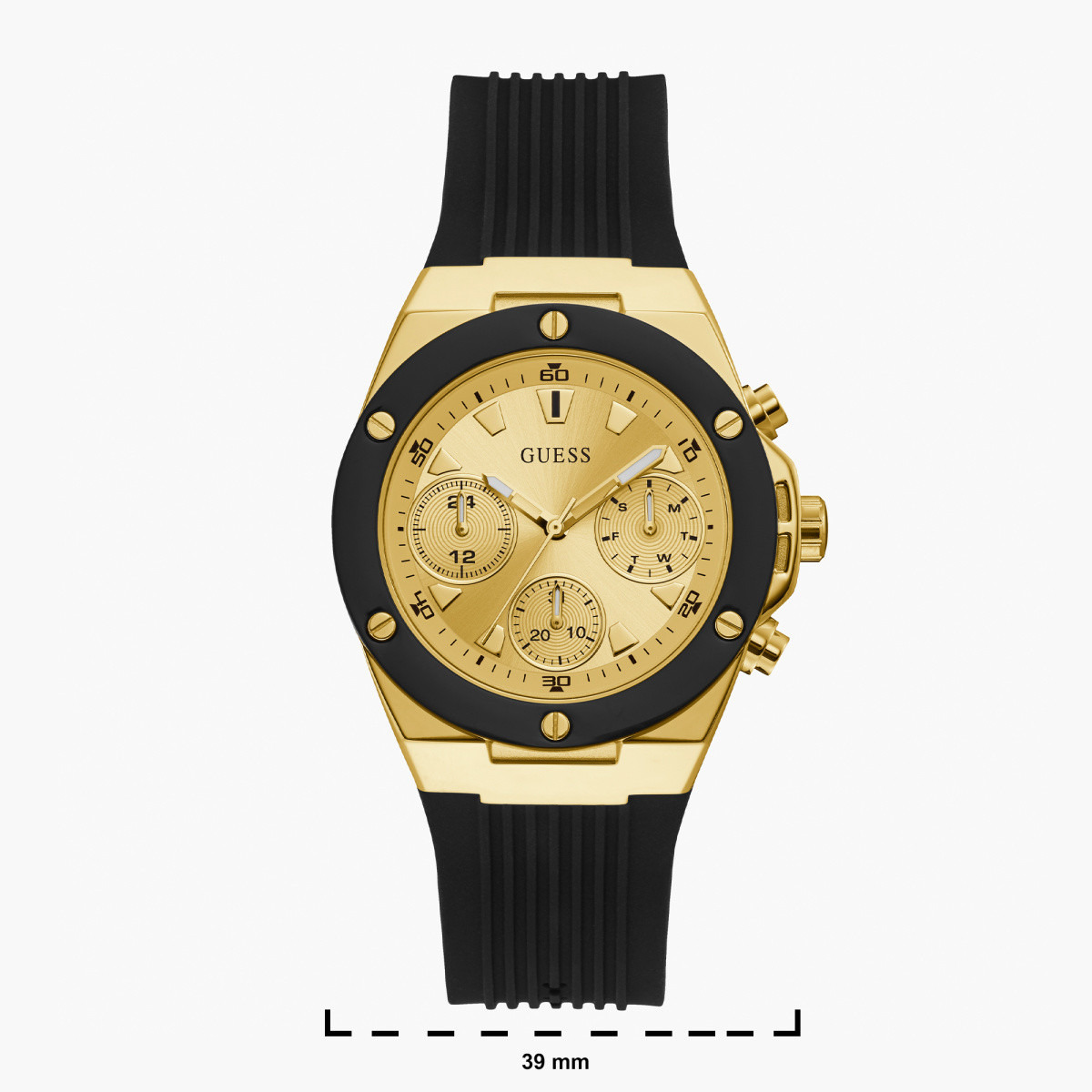 Guess Women's Athena Black Analog Silicone Strap Watch GW0030L2-women-watchesandjewellery-watches-image-5