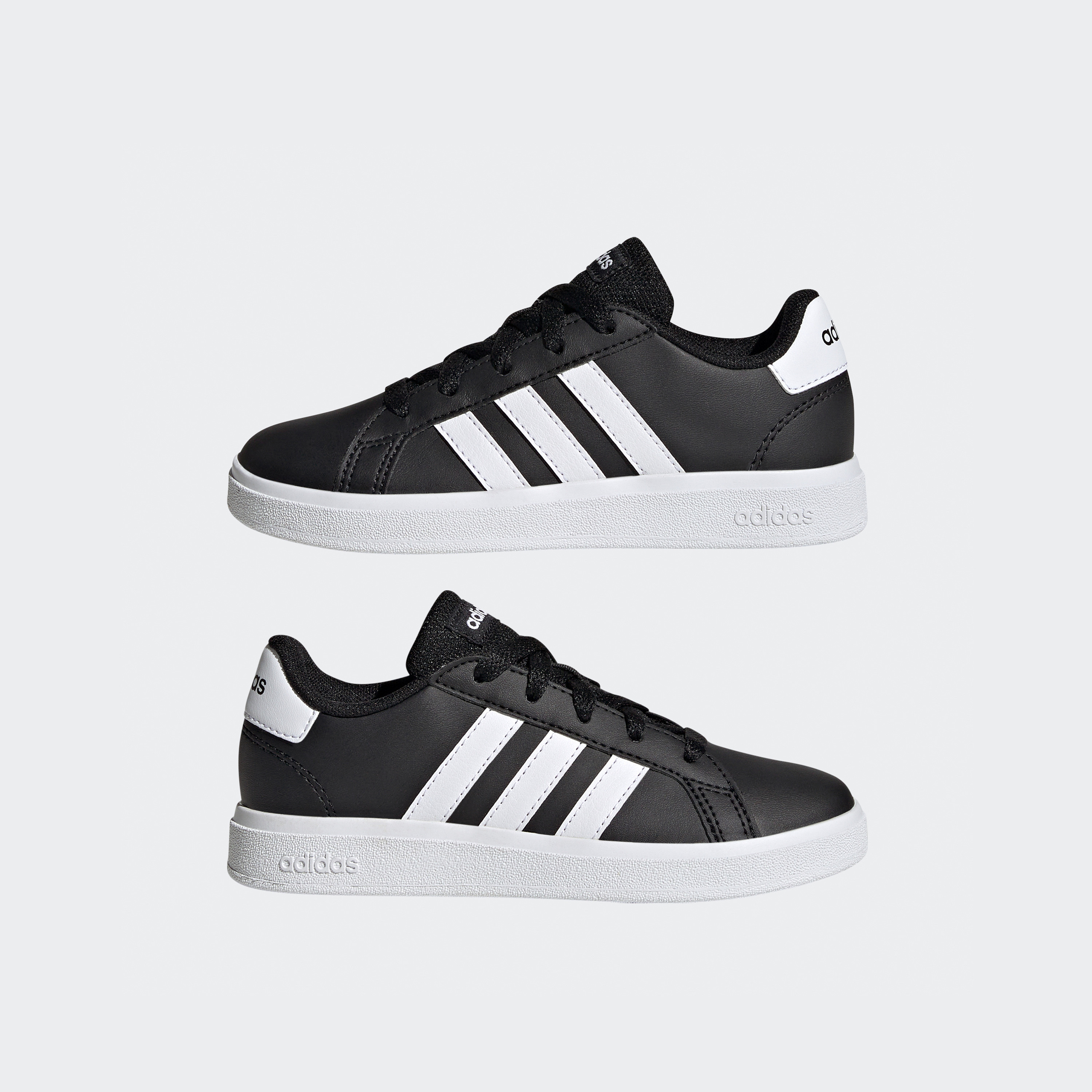 adidas Kids Grand Court Lifestyle Lace-Up Sneakers FZ6158|OE-boys-shoes-schoolshoes-image-9