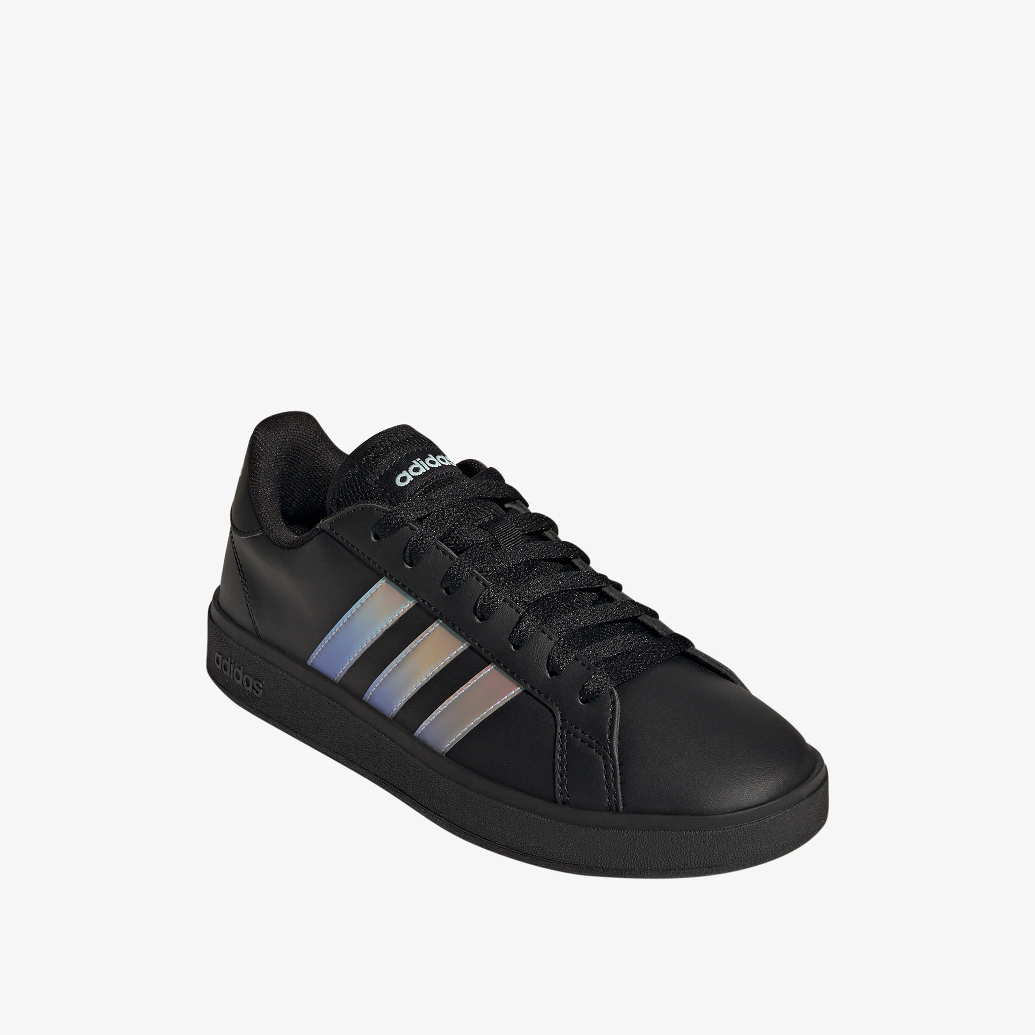 Adidas advantage iridescent 2024 3 stripe womens sneakers