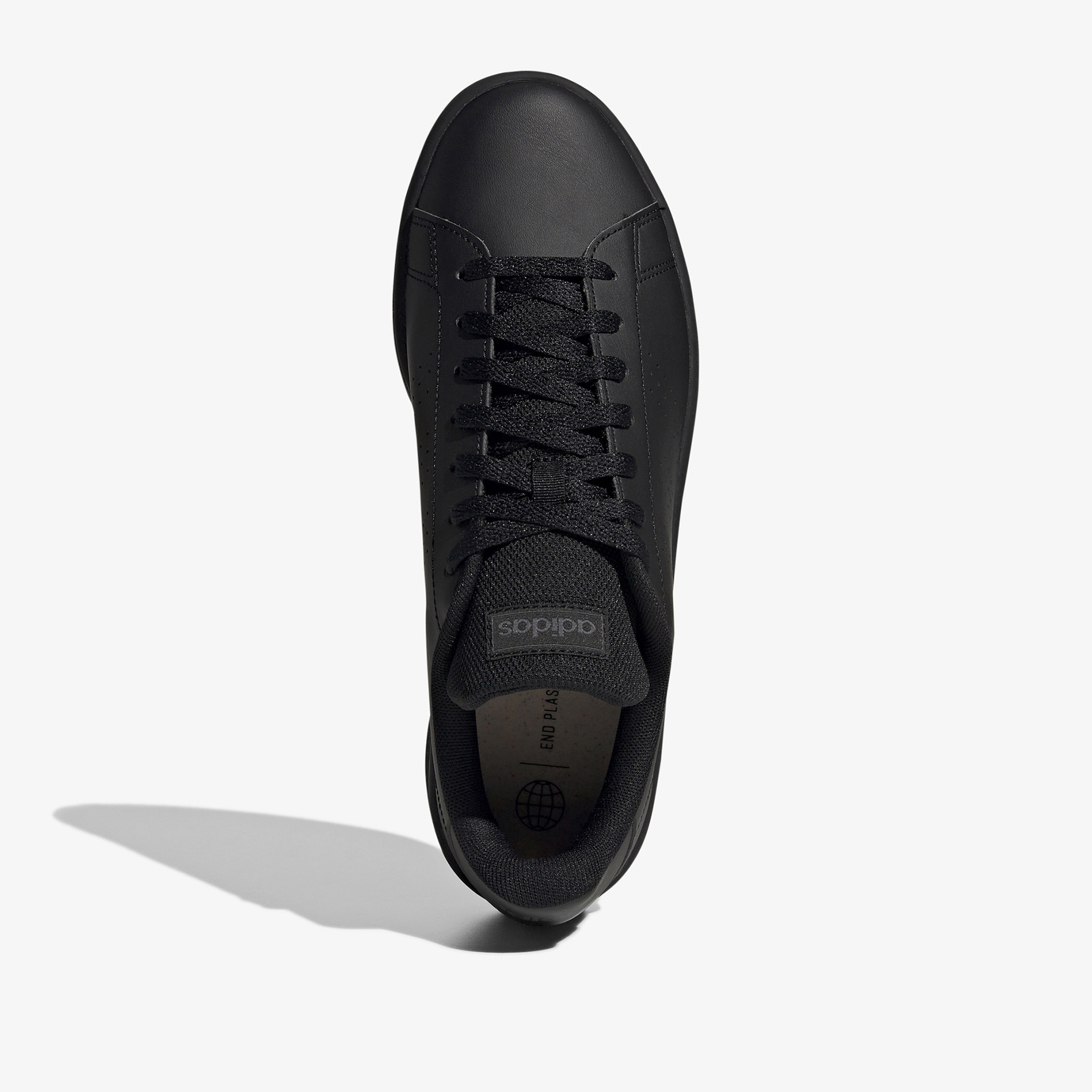 Adidas advantage sale clean black mens