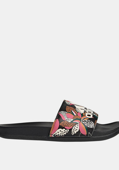 Adidas Women's Floral Print Open Toe Slide Slippers-Women%27s Flip Flops & Beach Slippers-image-0