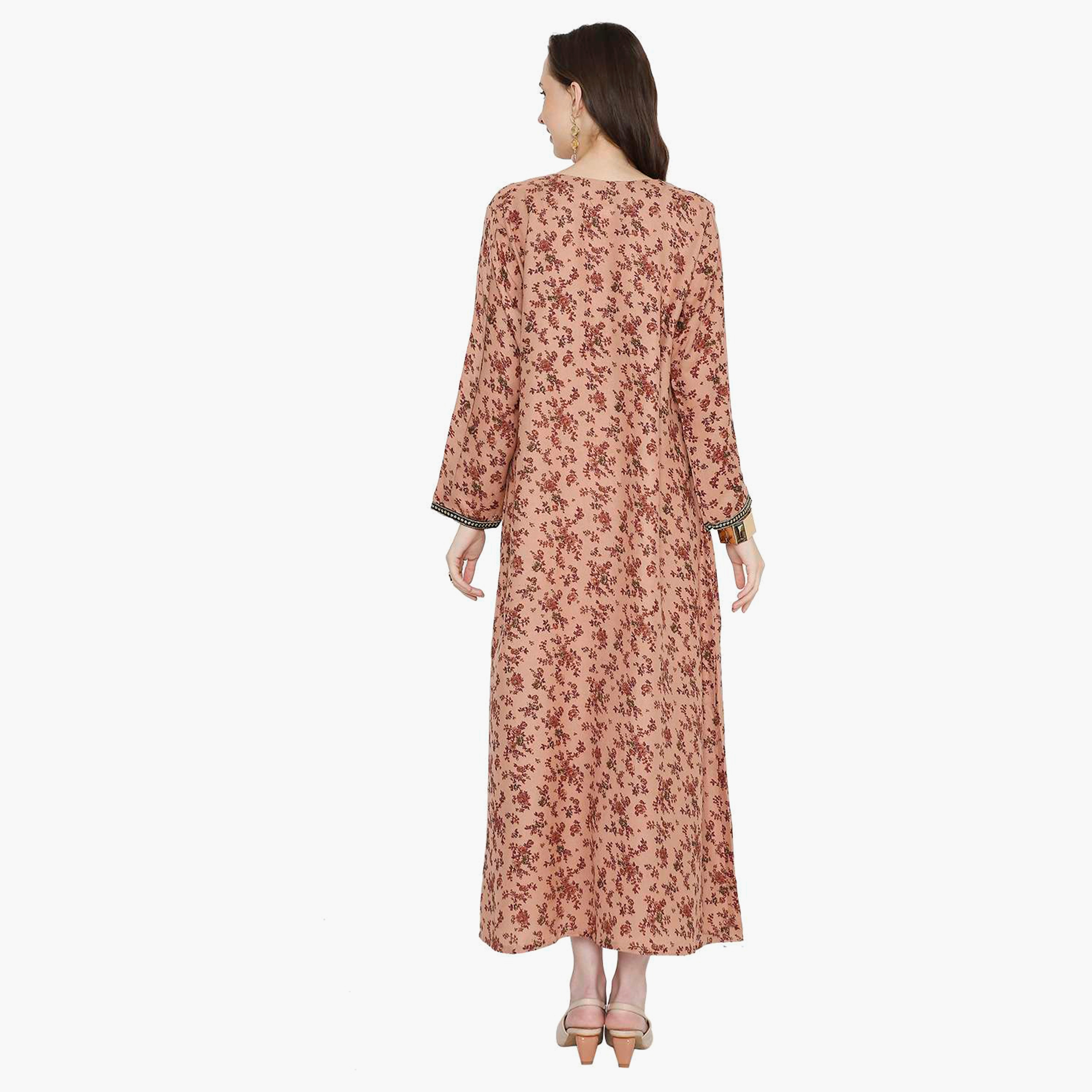 جلابية نسائية مطرزة بالزهور وعقدة عنق من هانا آند سارة-women-arabicclothing-jalabiyas-image-15