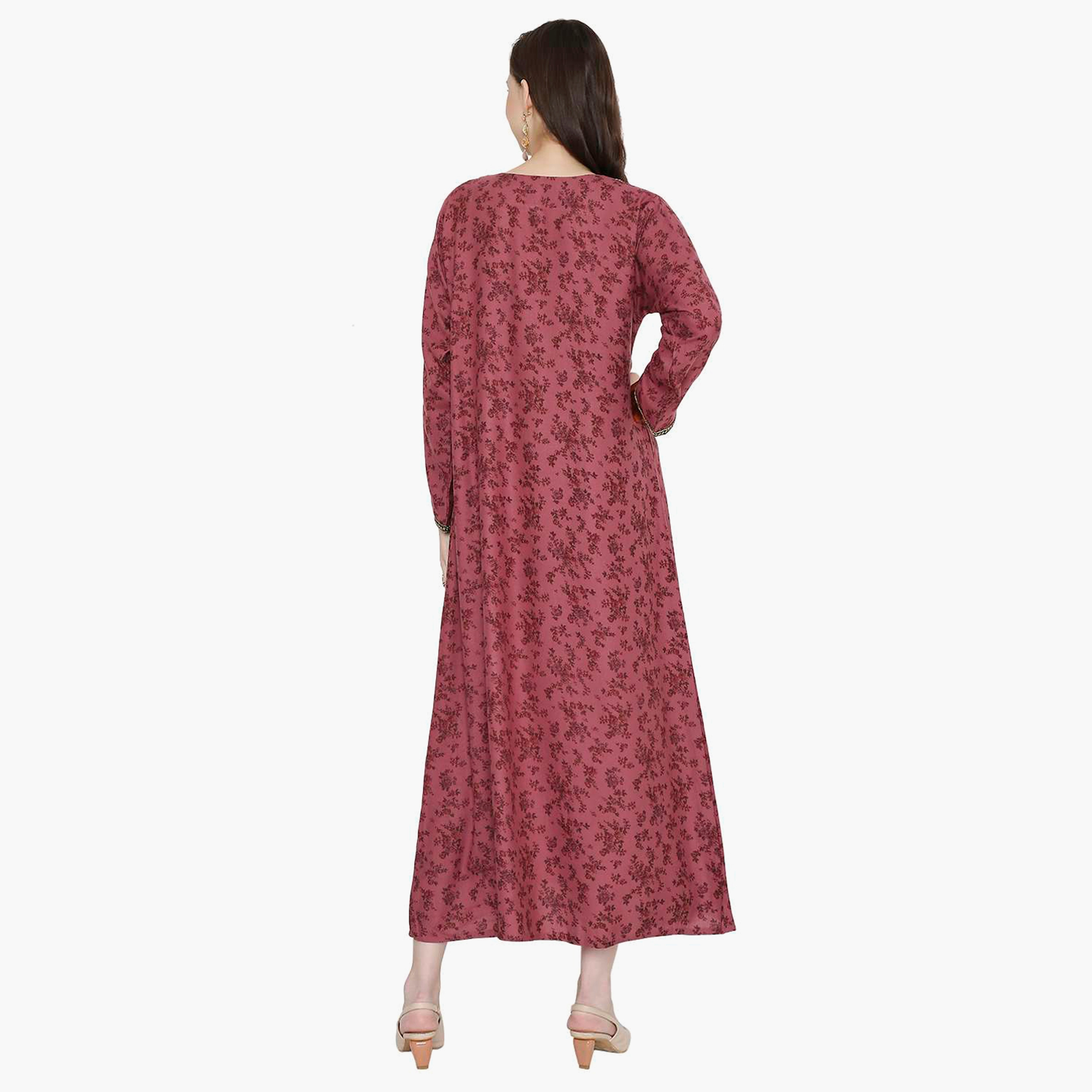 جلابية نسائية مطرزة بالزهور وعقدة عنق من هانا آند سارة-women-arabicclothing-jalabiyas-image-10